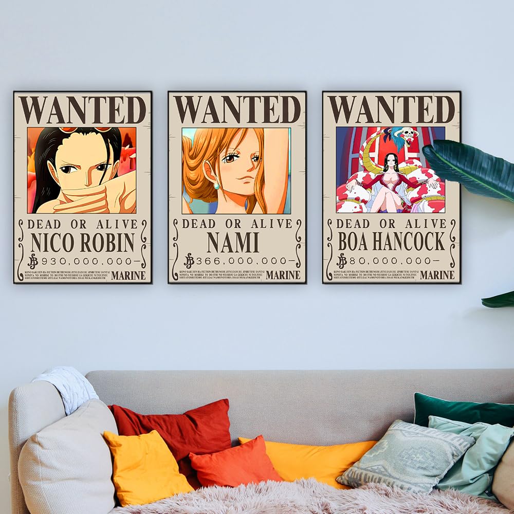 TYZZHOA 25PCS Anime [OP] Wanted Posters 30×21cm, New Bounty Edition, Straw Hat Pirates Crew Nika Luffy 3 Billion, Zoro, Sanji, [OP] Anime Gifts