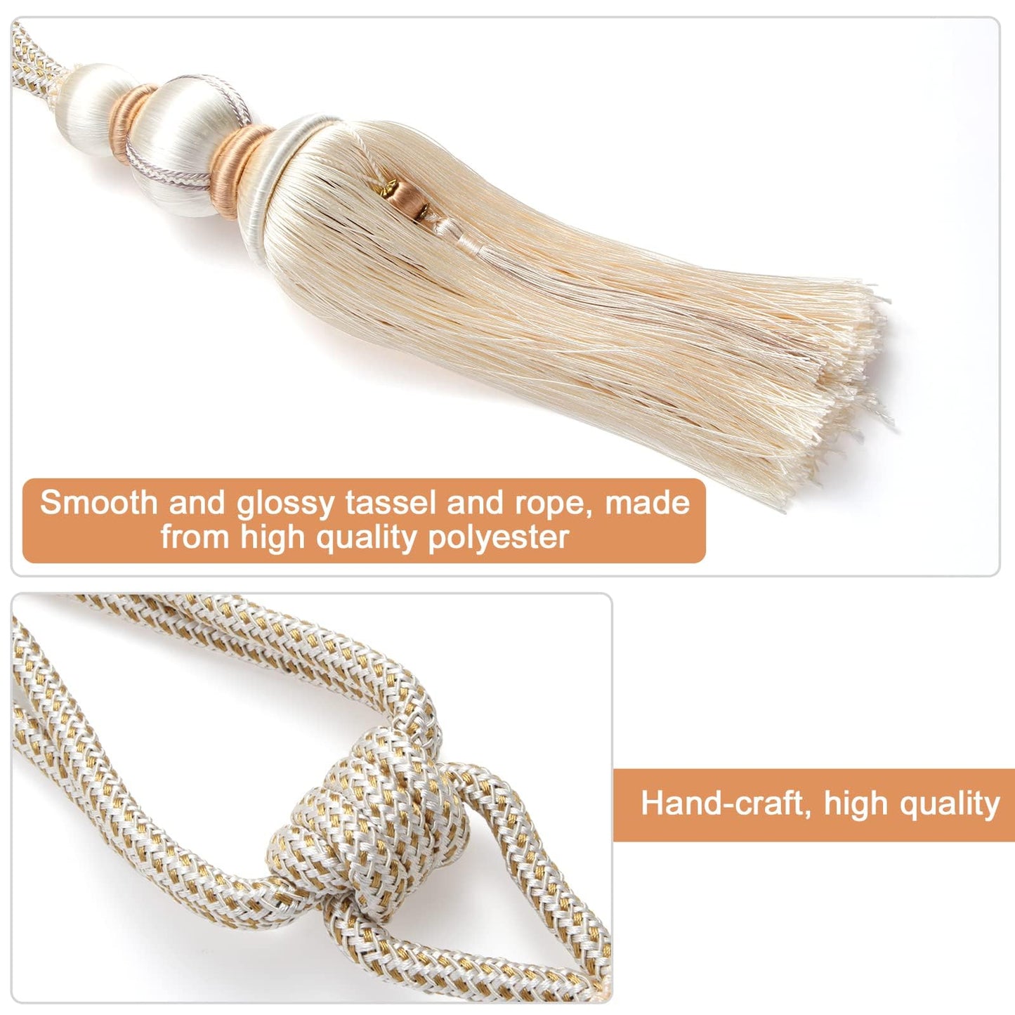 Paired Lantern Single Hanging Ball Tassels Curtains Buckle Sling Binding Lantern Tiebacks Handcrafted Braided Buckle Drapery Curtain Holdbacks Window Treatments for Home 2 Pack