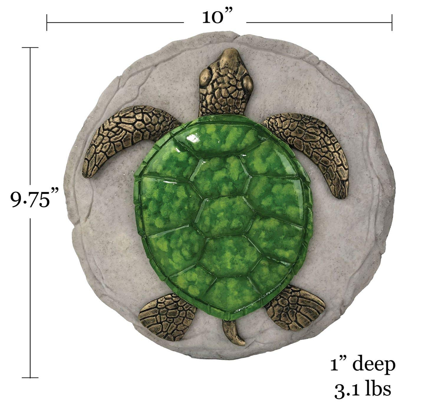 Spoontiques -Garden Décor - Turtle Stepping Stone - Decorative Stone for Garden