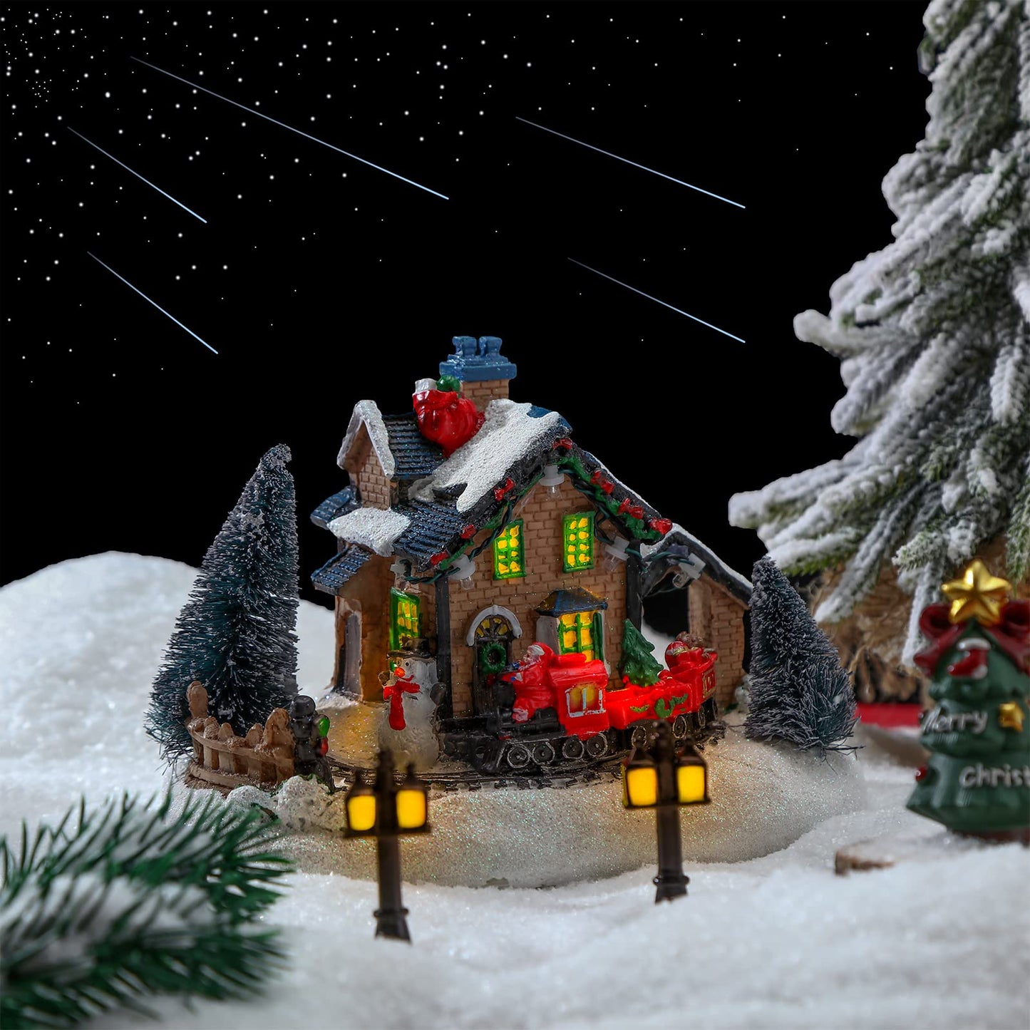 Syhood Christmas Fake Snow for Crafts Glitter Fake Snow Village Artificial Powder Decoration Artificial Plastic Powder Christmas Tree Decorations Village Winter Displays Supplies(500 g,White)
