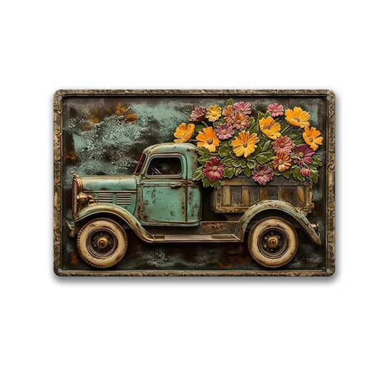 Vintage Metal Tin Signs Wall Decorations for Home,Outdoor Yard, Garage Wall,Room Decor (3D-Retro-02)