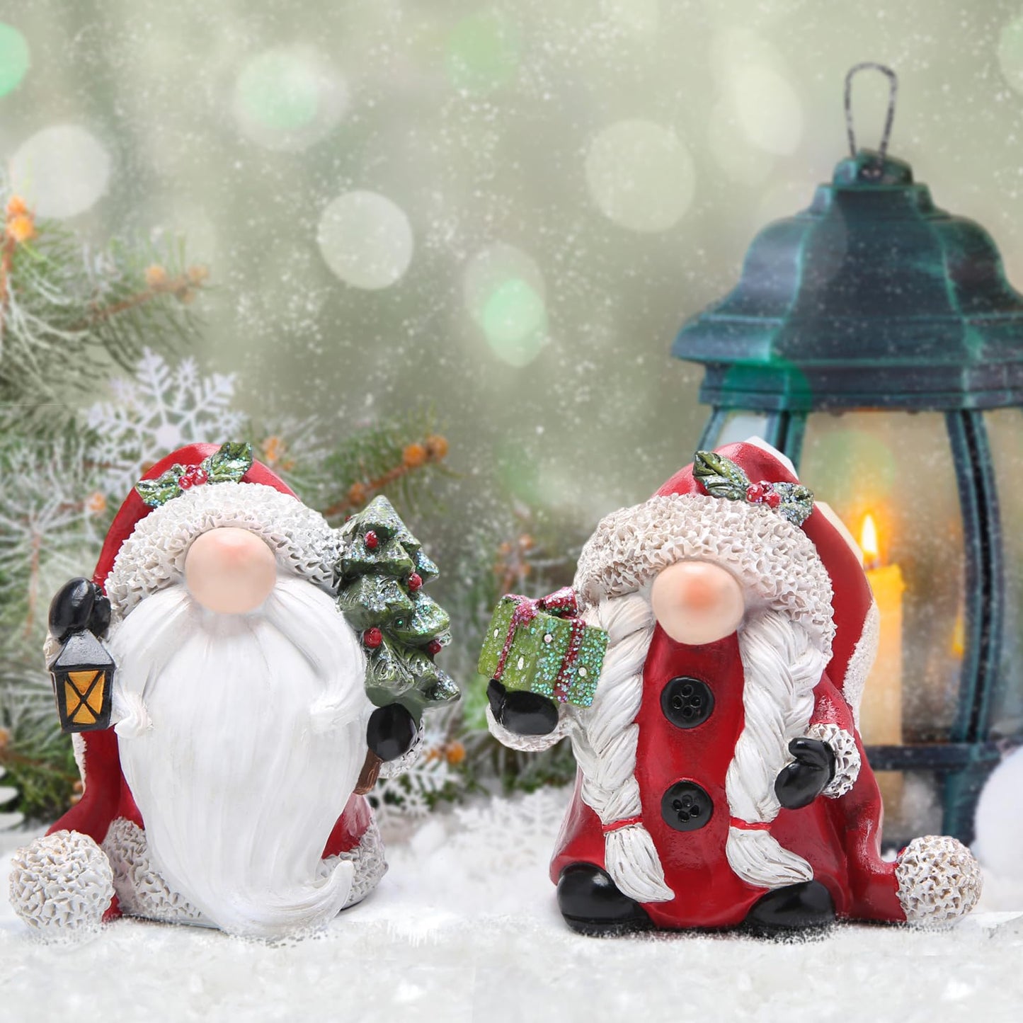 Hodao Joyful Christmas Elf Decorations: Unique Design, Christmas Tree and Gift Elves, Dazzling Lights, Creating a Dreamy Holiday Atmosphere…