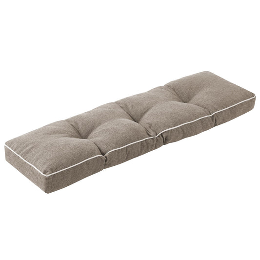 IPYNBAP Bench Cushion, 42 x 16 Inch Patio Furniture Cushions with Durable Ties, Soft Memory Foam Bench Cushions for Indoor/Outdoor Furniture with Non-Slip Bottom, Kitchen&Dining, Khaki