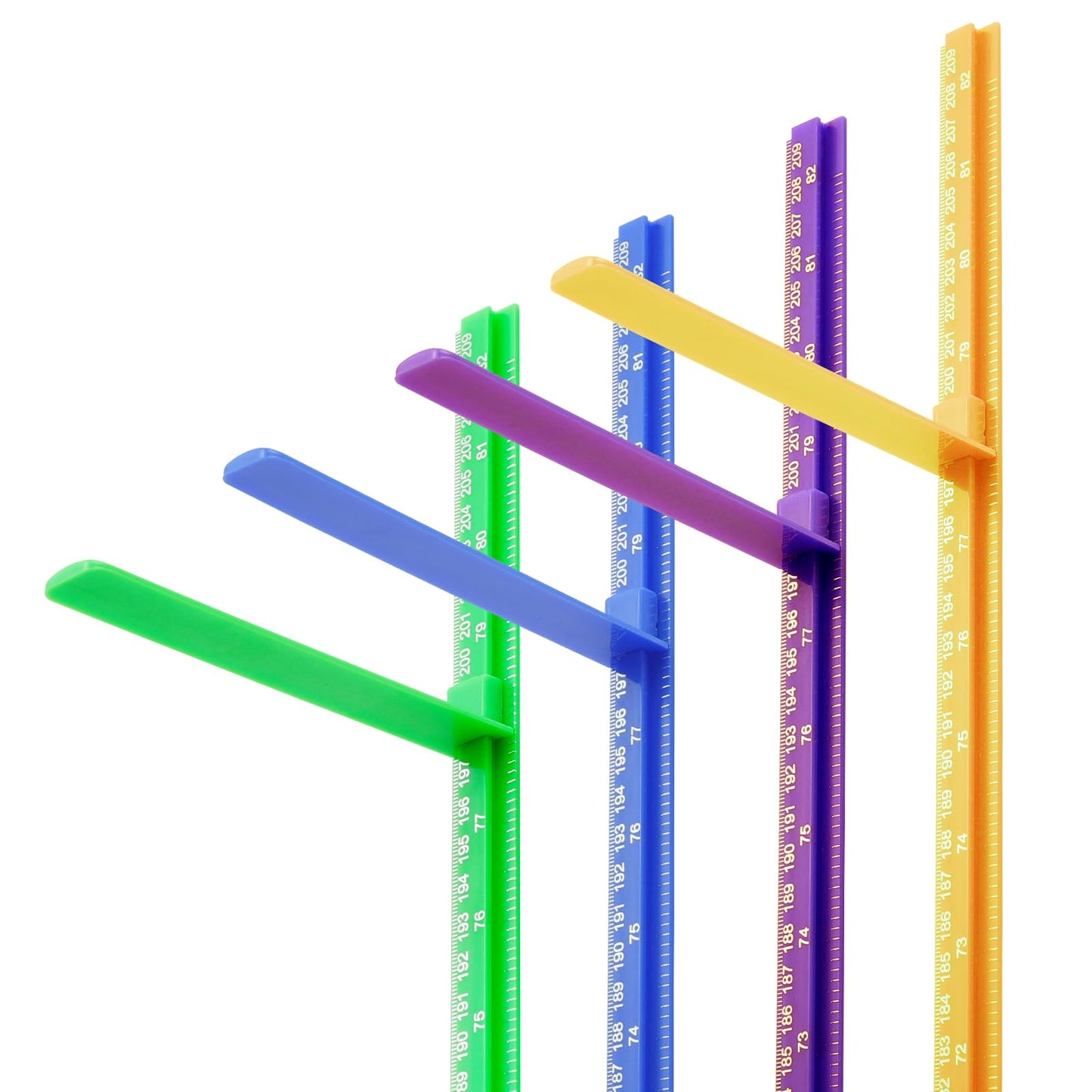 Egoldto Height Measurement for Wall, Children Adult Height Measure Rod, 3D Removable Growth Chart Stick, Wall Mounted Splicing Ruler for Kids Baby Nursery 79 inch (Blue)