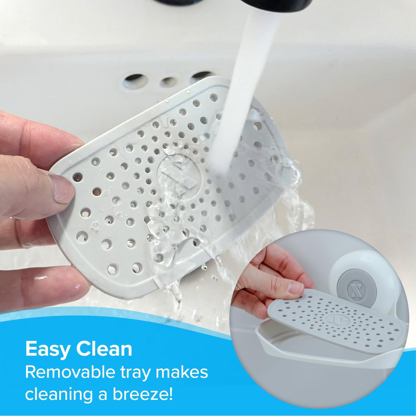 SlipX Solutions Strong Hold Soap Saver, Suction Cup Soap Holder, Must Have Universal Kitchen & Bathroom Shower Accessories, White