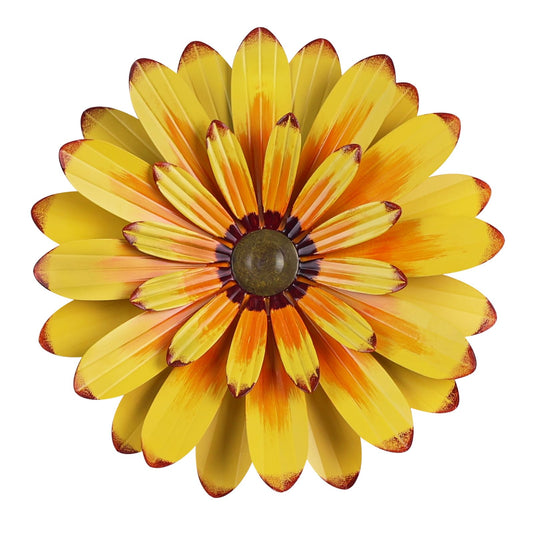 YEAHOME 16'' Metal Flower Wall Decor - Sunflower Wall Art Decorations Hanging for Bedroom, Living Room, Bathroom Boho Office
