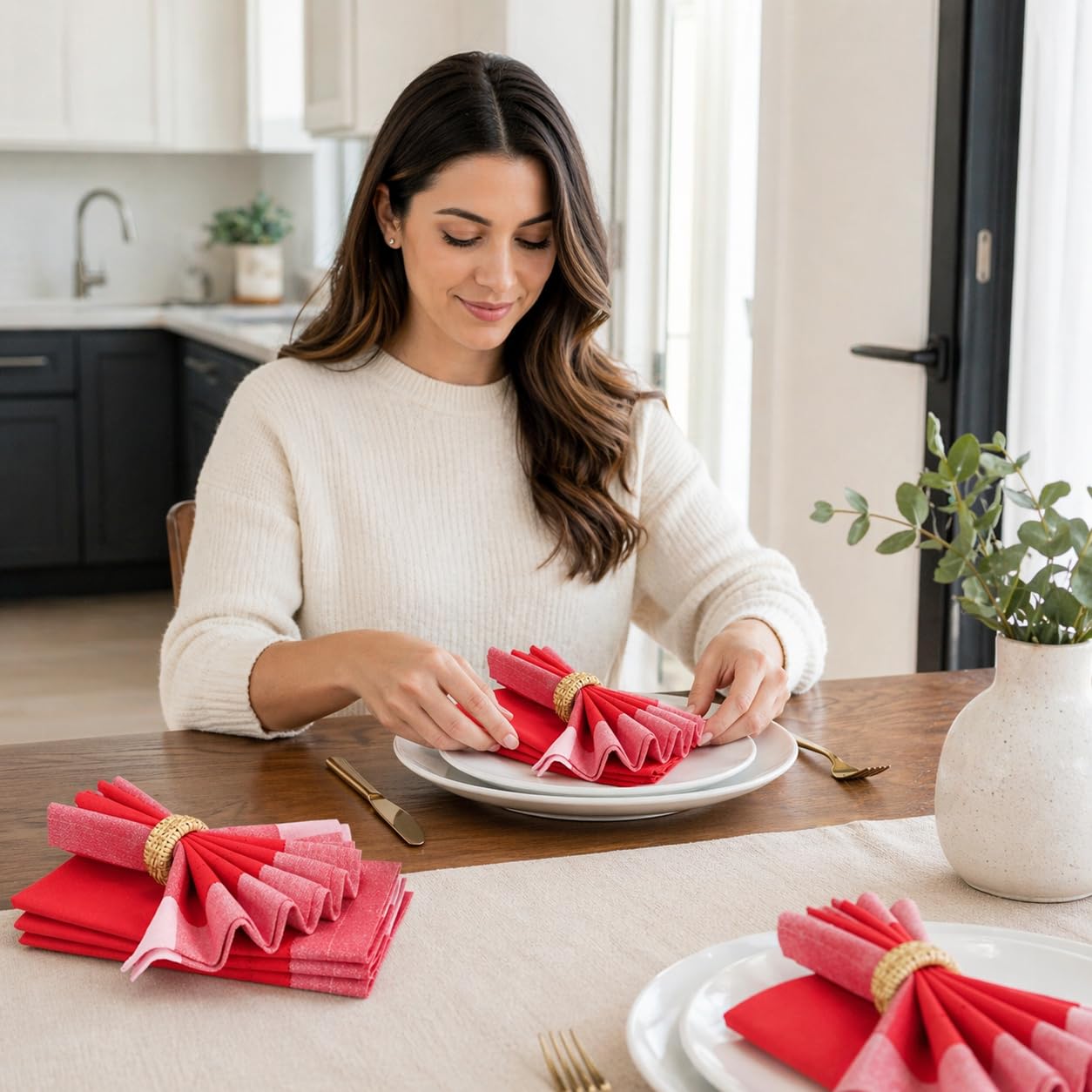 Homidate Cloth Dinner Napkins – Machine Washable Reusable Fabric Napkins for Weddings, Parties & Table Decorations