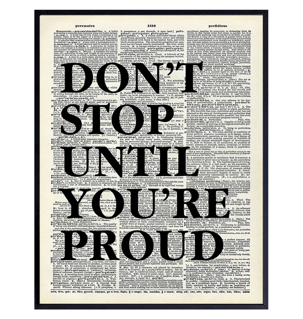 Home Office Inspirational Wall Art 11x14 - Motivational Quotes, positive Affirmation Wall Decor - Typography Art Poster - Entrepreneur, Classroom - Gift for Men Women - Gym Motivational Artwork