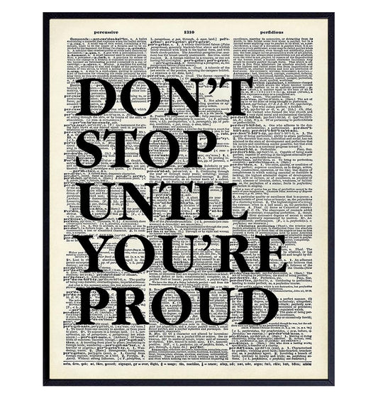 Home Office Inspirational Wall Art 11x14 - Motivational Quotes, positive Affirmation Wall Decor - Typography Art Poster - Entrepreneur, Classroom - Gift for Men Women - Gym Motivational Artwork