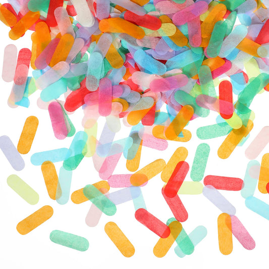 Civaner Tissue Confetti Table Confetti Colorful Rainbow for Ice Cream Theme Party Birthday Party Suppliers Decoration(50g)