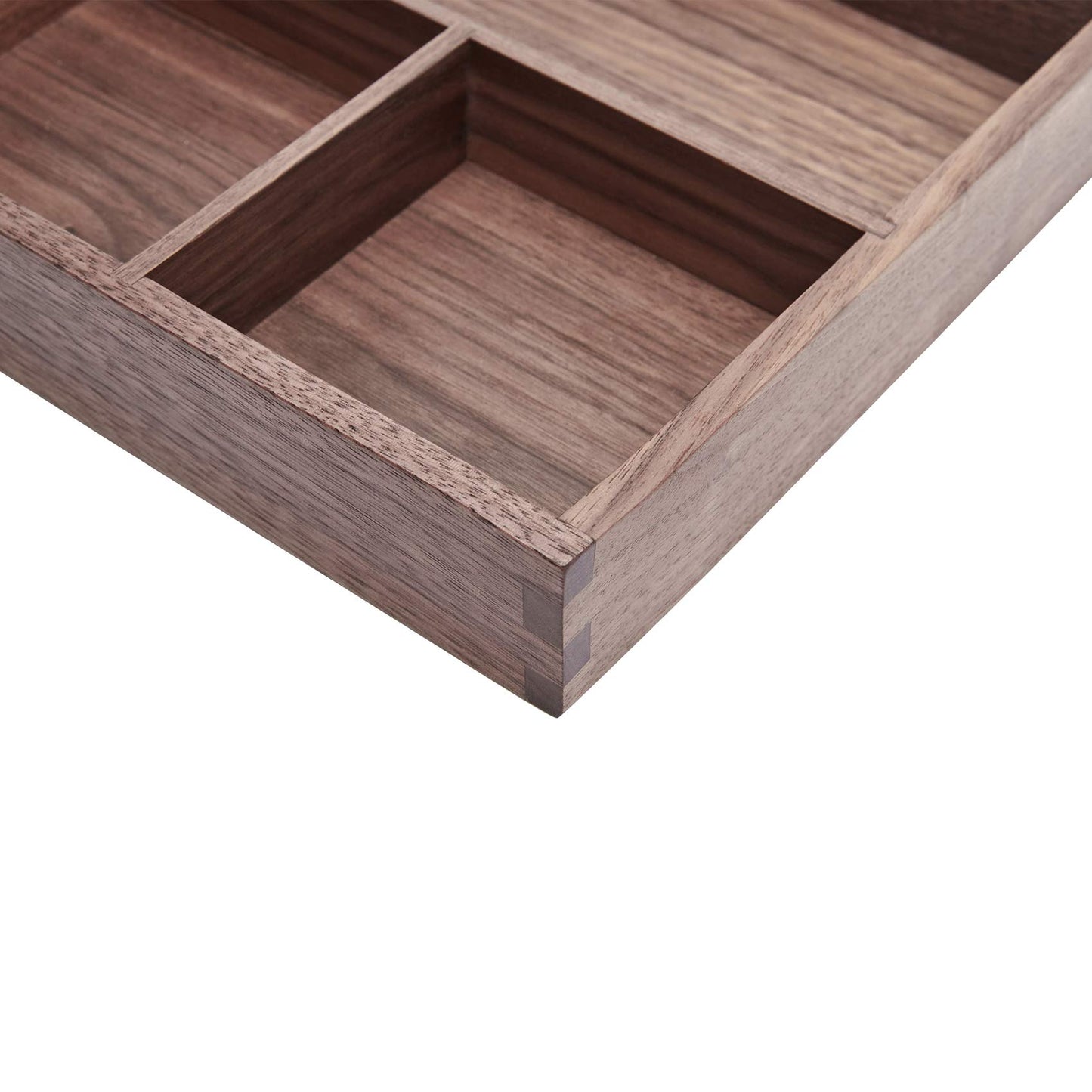 pandapark Wood Organizer Tray,Black Walnut,Desk & Drawer Storage Box (Walnut Master)