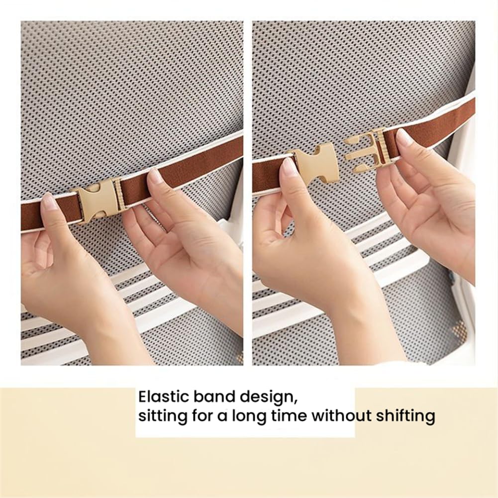 Gujuja Plush Chair Cushion with Ties - Soft Seat Pad Backrest for Dorm, Desk, Rocking Chairs (Light Gray)