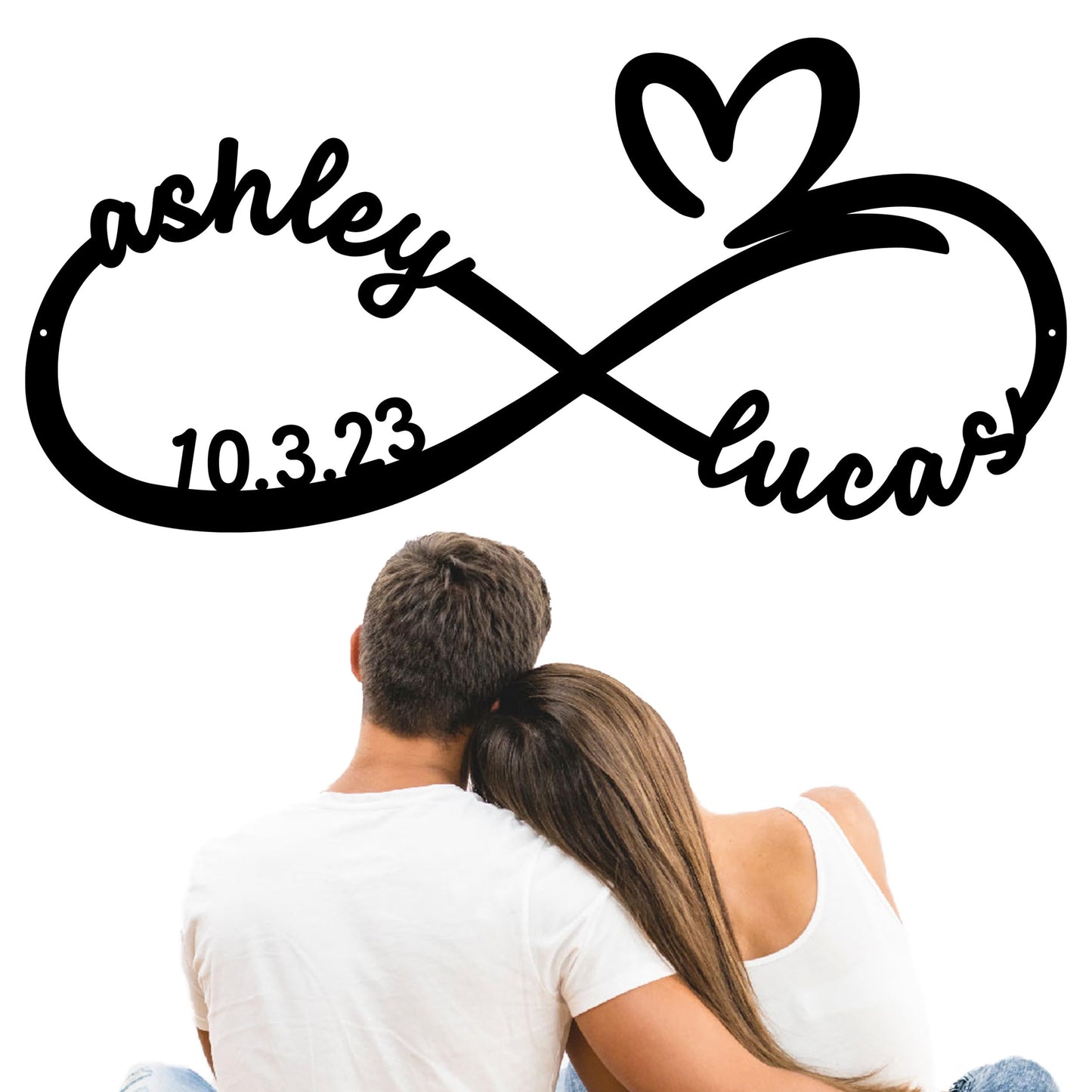 Metal Infinite Love Decor | Personalized Infinity Sign | Gifts for Her | Personalized Wedding Gift for Couple | Engagement Gift | Anniversary | Bridal Shower Gift | Couples Gift
