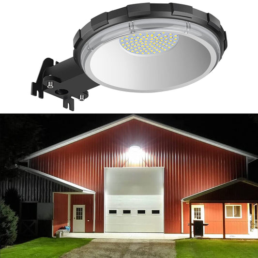 Karjoefar LED Barn Light, Dusk to Dawn Outdoor Lighting with 100W 10000LM 5000K Daylight, IP65 Waterproof Outdoor Security Flood Lights for Garage Yard Street Warehouse Use