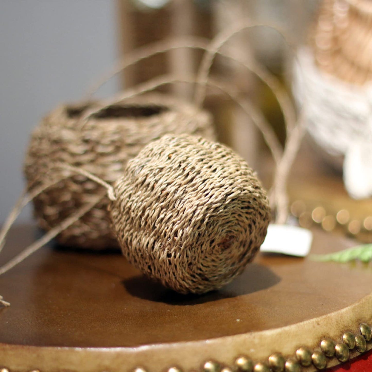 Kuppn 3.9 in Woven Hanging Plant Pot, Hemp Rope Hanging Planter with Rope, Woven Hanging Basket for Succulents, Air Plants and Small Cacti