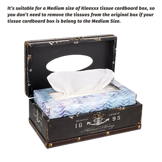 Sumnacon Tissue Box Cover Rectangle Tissue Box with Lid,Wooden Tissue Box Holder Retro Tissue Holder Decorative Tissue Cover for Bathroom Toilet Living Room Kitchen Table Desk OfficeDecor,Brown