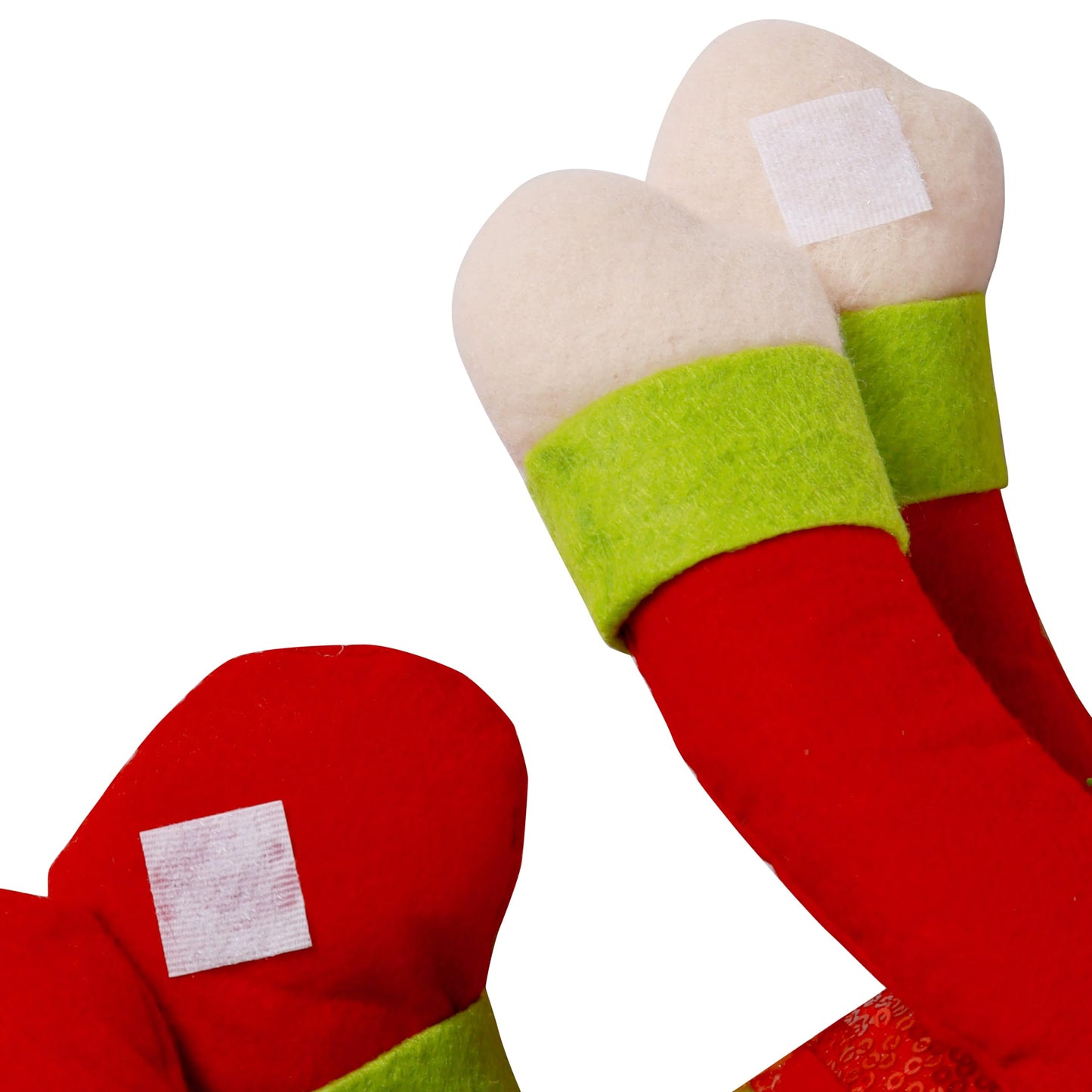 Elf Tree Topper Christmas Decorations,Unique Funny Xmas Plush Stuffed Elf Hugger Decor for Christmas Tree Wine Bottle Curtain Ornaments,Red Green