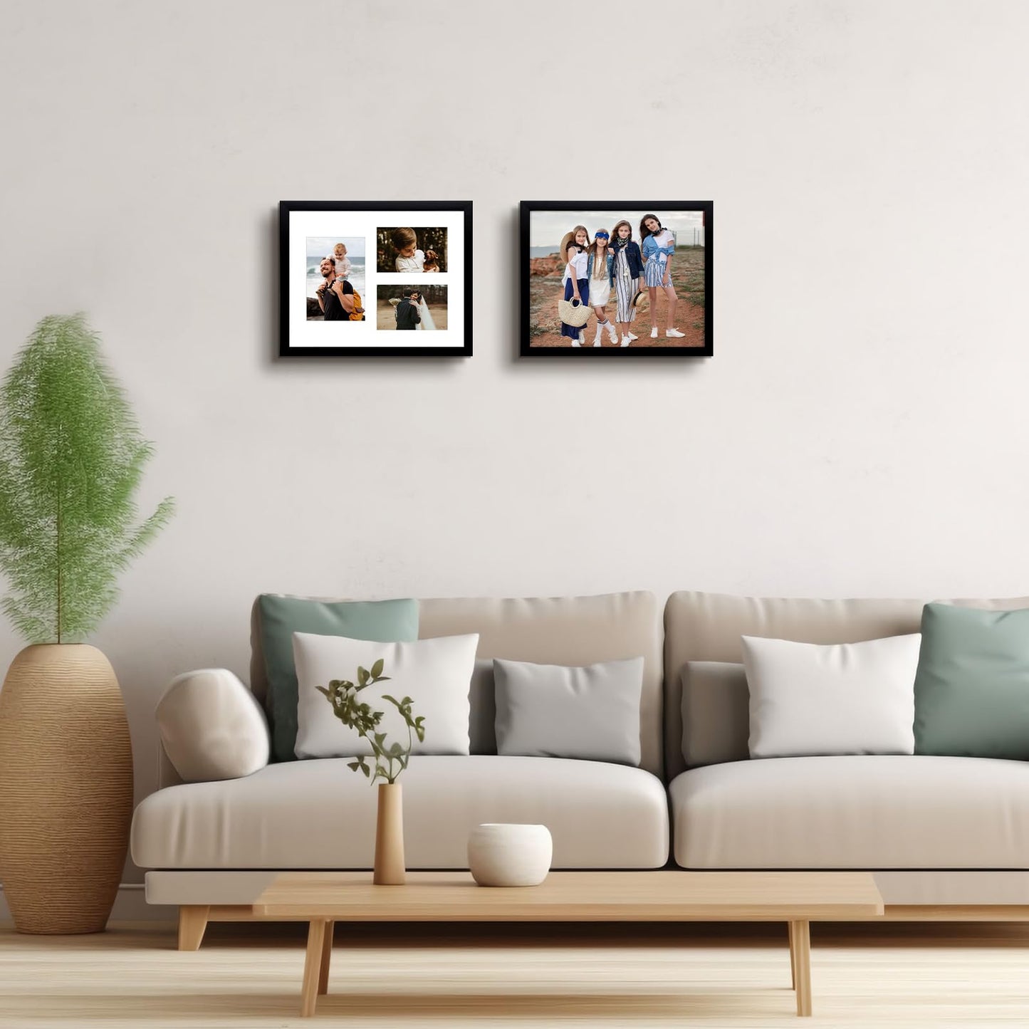 Golden State Art, 11x14 Black Wood Picture Frame - White Mat for 5x7 and 4x6 Photos - Real Glass, Sawtooth Hanger, Swivel Tabs - Wall Mounting - Great for Posters, Weddings, and Engagements
