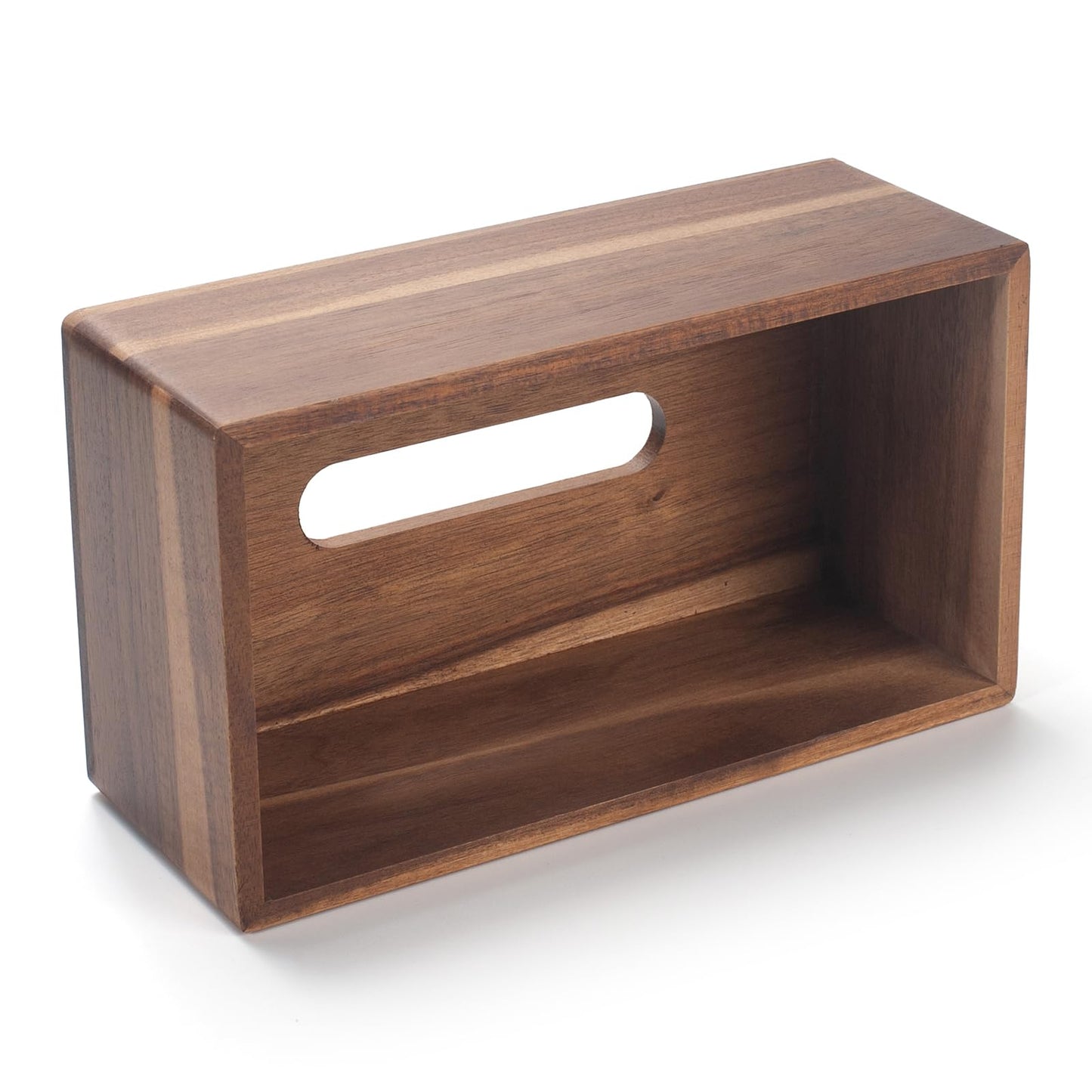 Tissue Box Cover Rectangle, Wood Tissue Box Holder, Wooden Facial Paper Holder for Bathroom, Bedroom, Dinner Table, Office (1 Pack, 9.8 x 5.5 x 3.7 inch)