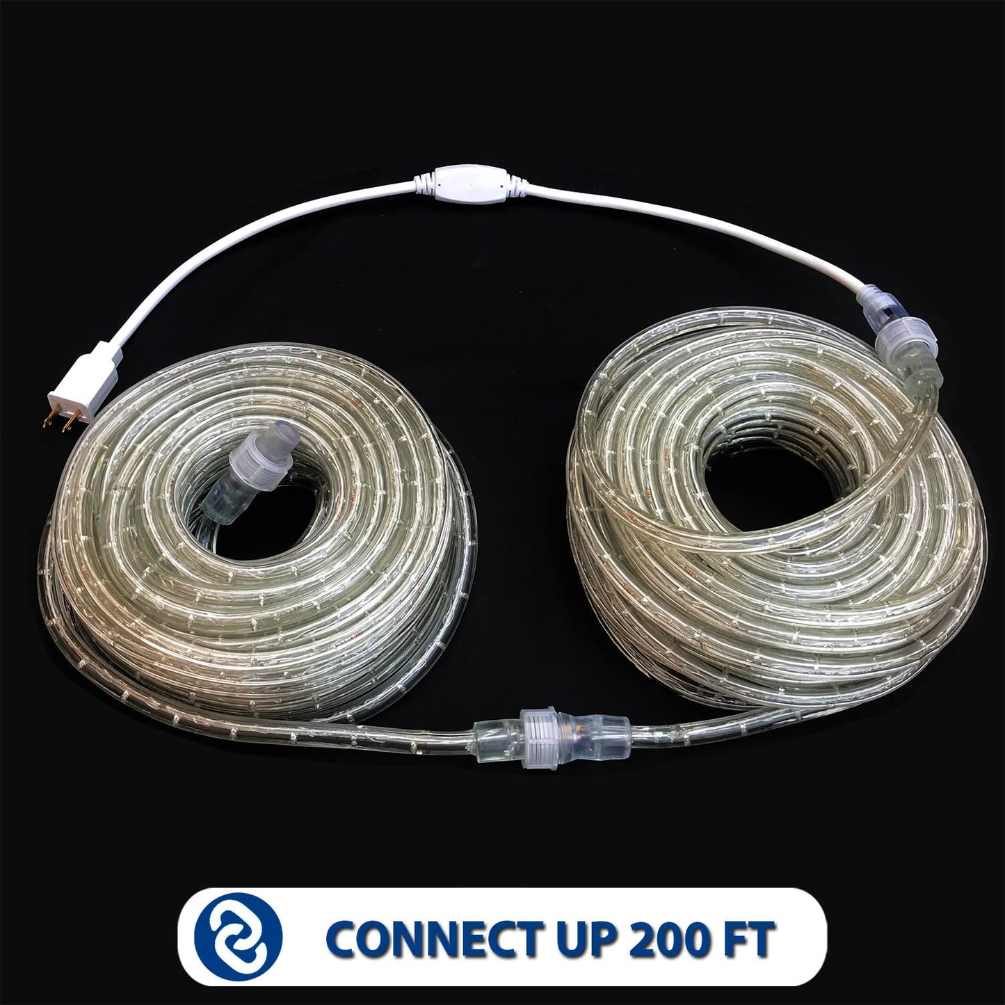 LED Rope Lights 30Feet 324LEDs 120V Waterproof for Indoor Outdoor use IP65 for Party,Camping,Backyard,Fence,Fallway,Stairs,Pond,X'Mas Decoration,Patriot,Independence Day,4th of July(Red white blue)