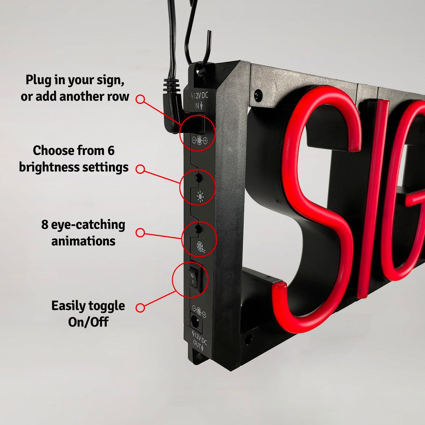 SpellBrite DISPENSARY Sign | Dispensary-Related Sign with Neon Look, Green LED Light Source | 36.7" x 6.3"