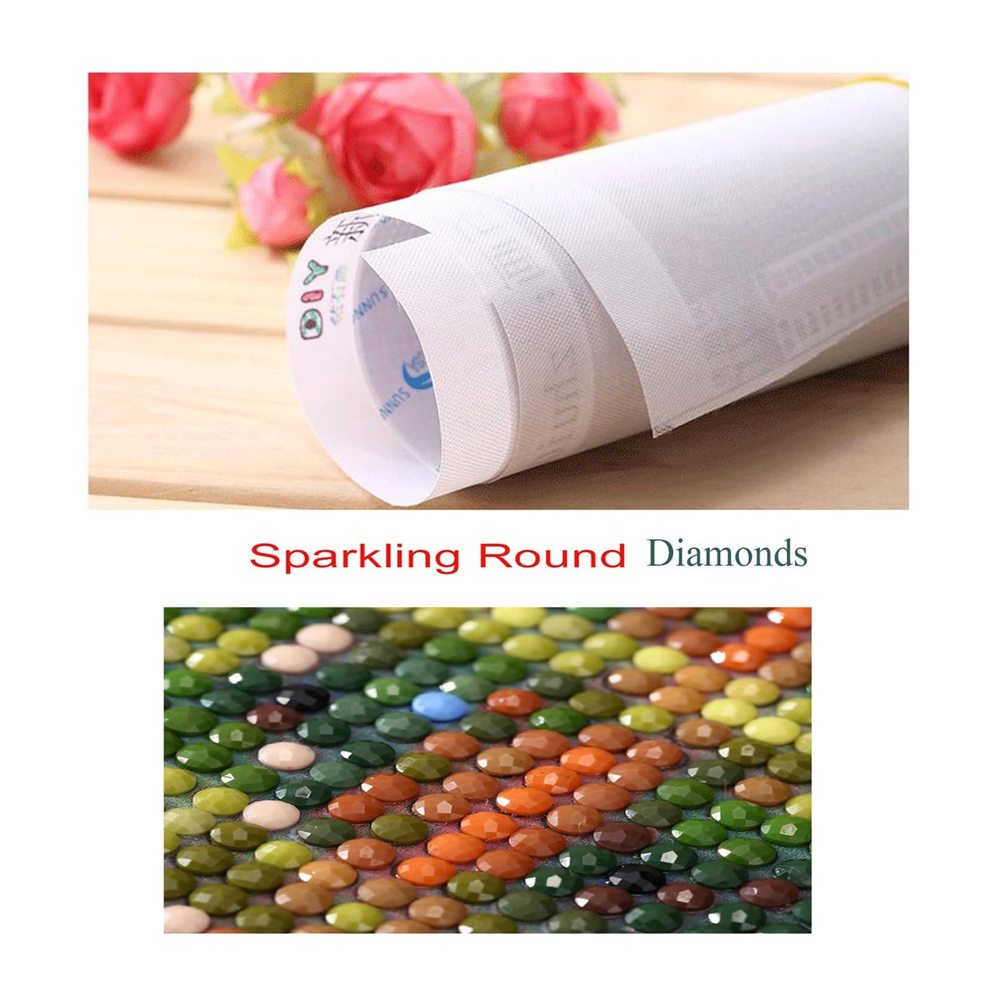 BOHADIY Winter Cardinal Christmas Diamond Art Painting Kits for Adults - Full Drill Diamond Art Paintings for Beginners, Round 5D Paint with Diamonds Gem Art Painting Kits DIY Adult Crafts 12x16inch