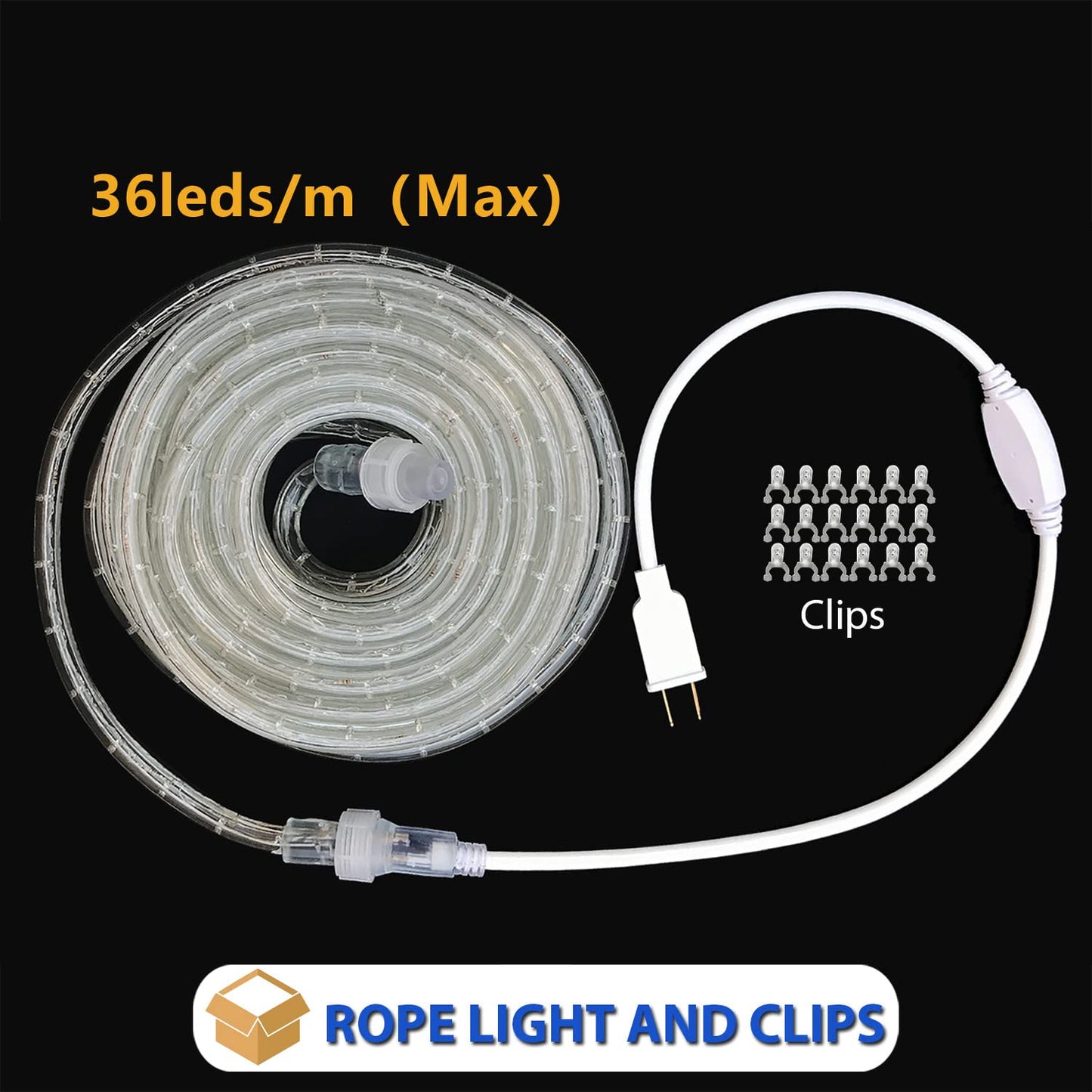 LED Rope Lights 30Feet 324LEDs 120V Waterproof for Indoor Outdoor use IP65 for Party,Camping,Backyard,Fence,Fallway,Stairs,Pond,X'Mas Decoration,Patriot,Independence Day,4th of July(Red white blue)
