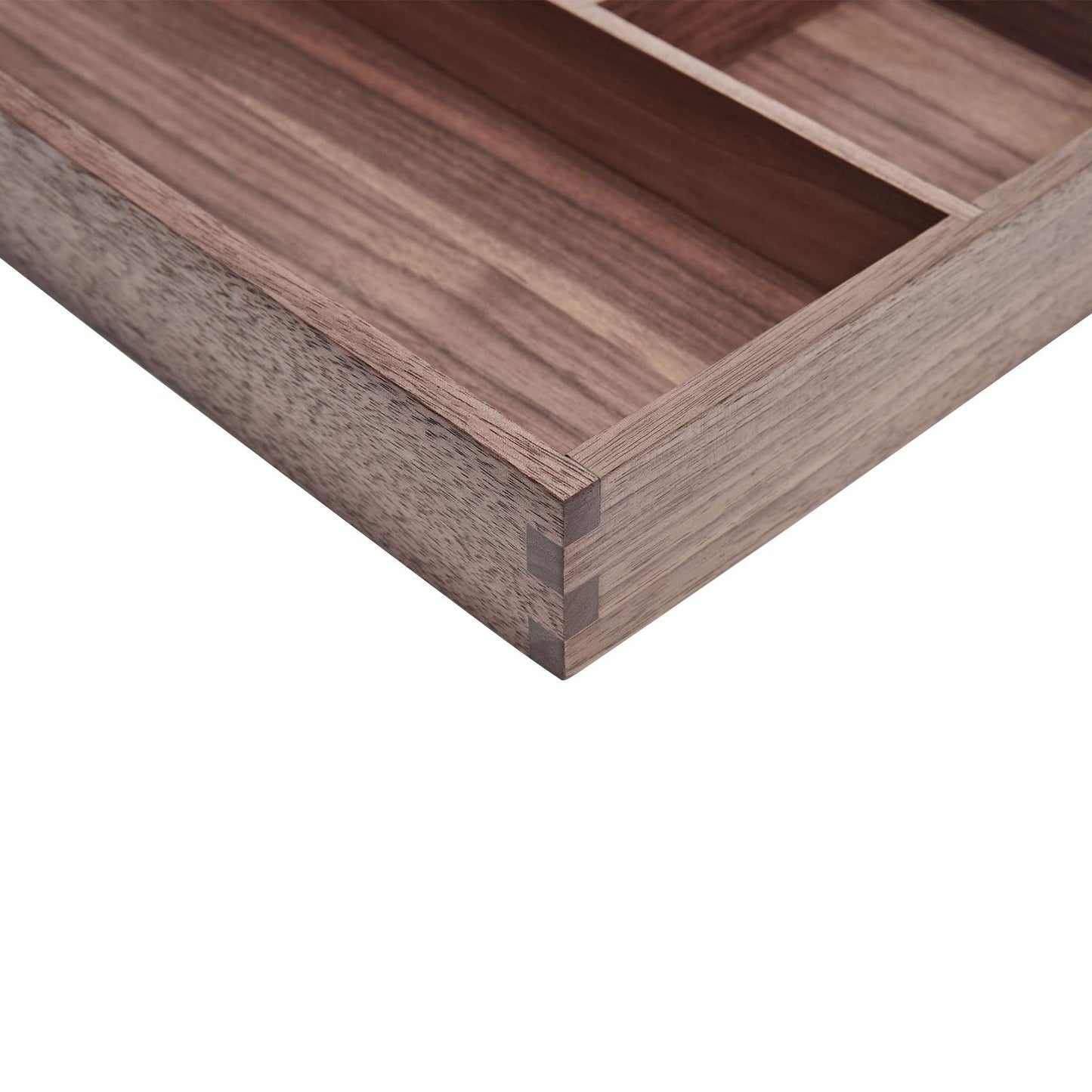 pandapark Wood Organizer Tray,Black Walnut,Desk & Drawer Storage Box (Walnut Master)
