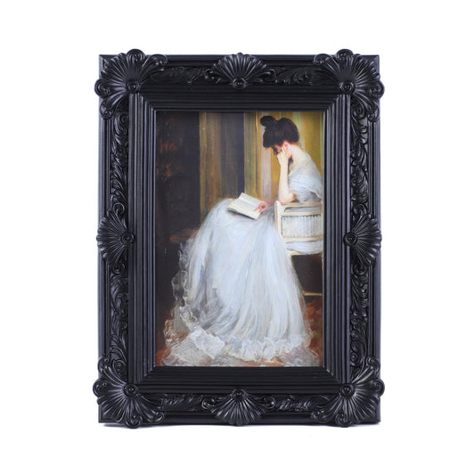 S GMOMENT Vintage Picture Frames 4x6 Ornate Black Antique Picture Frames with Glass Front for Wall Mount and Tabletop Victorian Gallery Wall Decor Vintage Home Decor,in Black