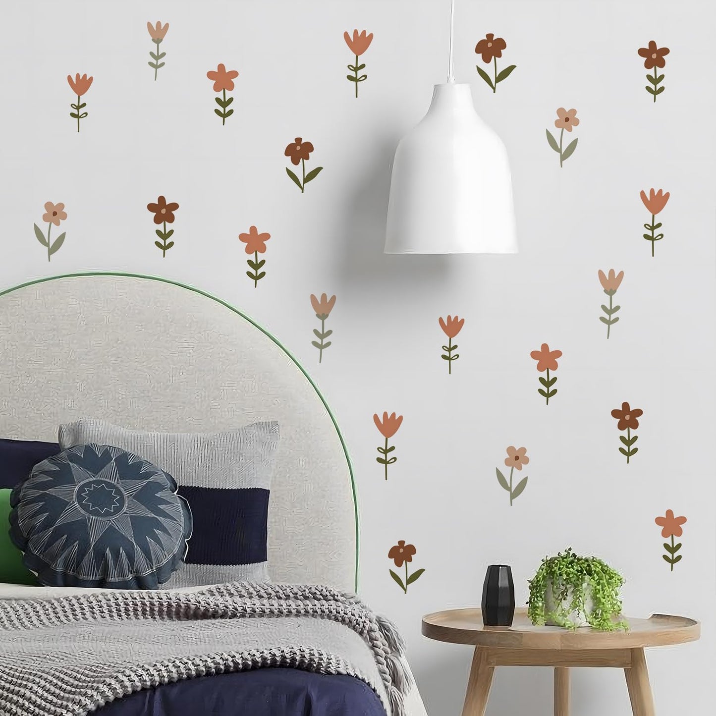 QUCHENG Boho Wall Stickers Girls Bedroom Removable Wall Decals Nursery Kids Room Decor Vinyl Murals DIY Cute Decorations 6 Sheets
