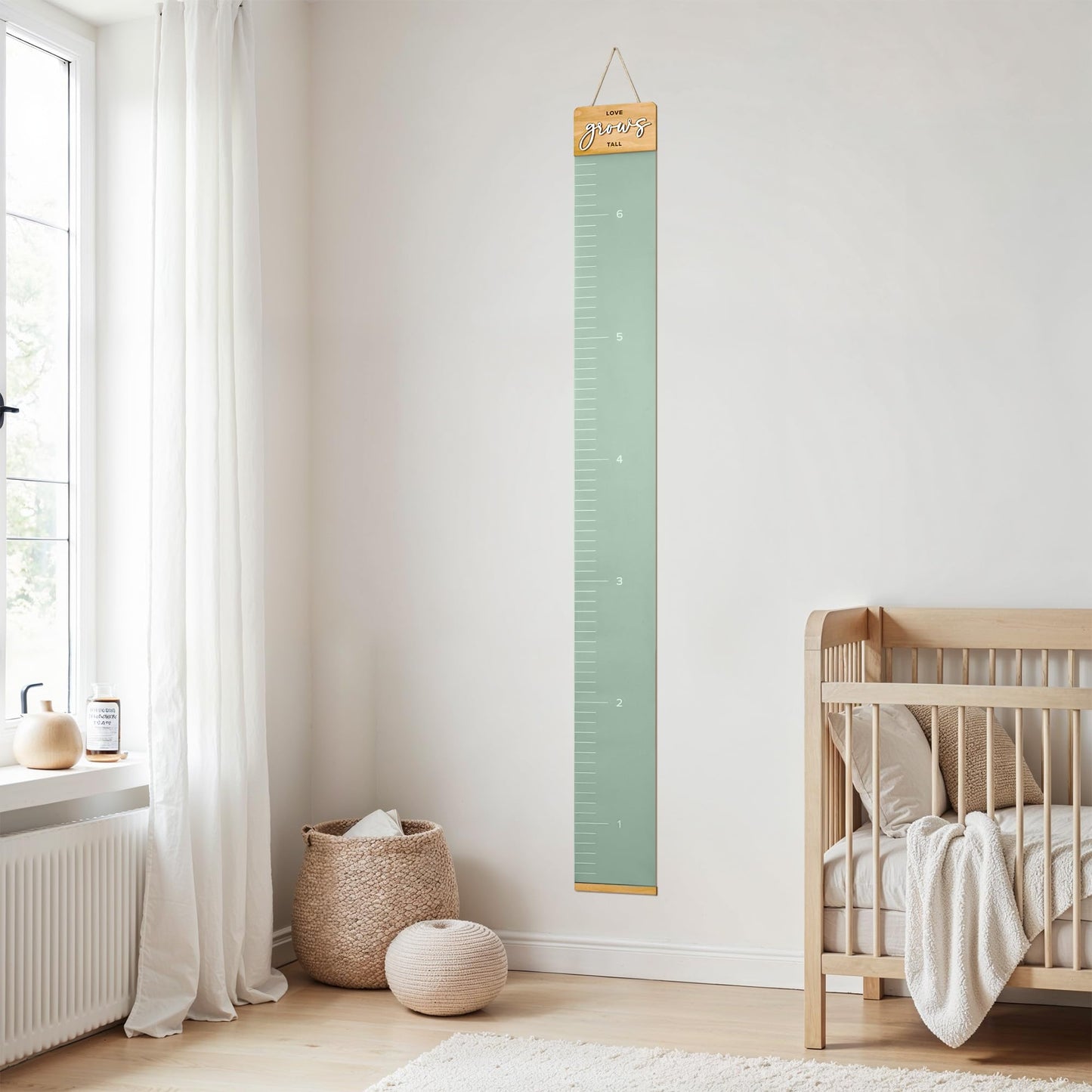 Beautiful Growth Chart for Wall - Cute Height Chart to Easily Track Your Kids' Growth and Milestones - Essential Baby and Toddler Playroom Decor that is Great for Gifting and Creates Lasting Memories