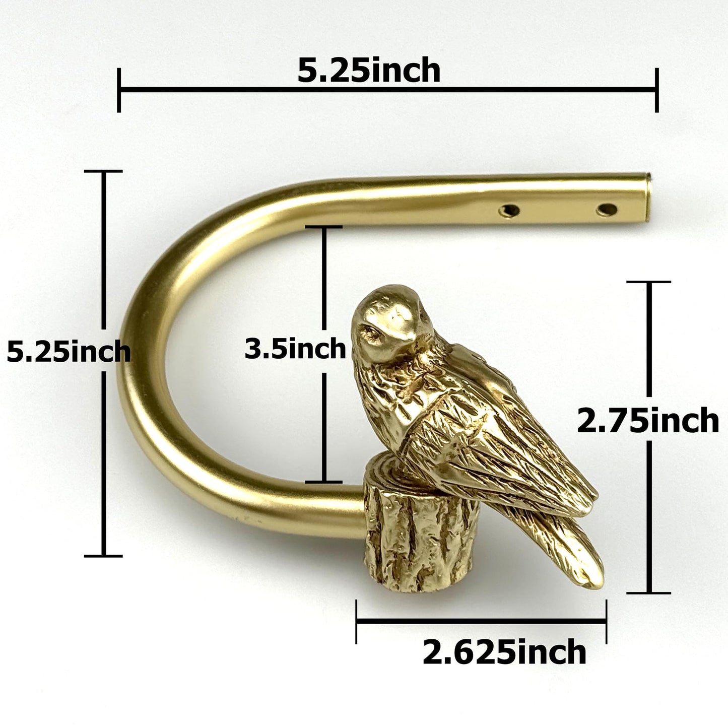 ILAISIHOME Curtain Drapery Holdbacks with Resin Bird, Wall Mount Drapery Hooks Holders, Set of 2, Gold