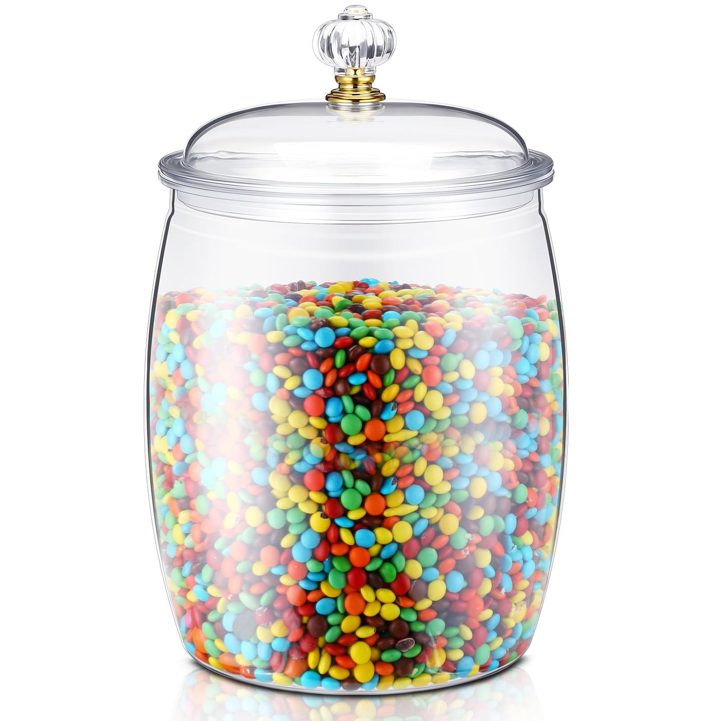 Nuogo 2 Gallon/256 oz Large Candy & Cookie Jar with Lid Plastic Apothecary Jars Large Food Storage Container Unbreakable Kitchen Storage for Cookie, Candy, Snack and Dried Foods DIY Gift