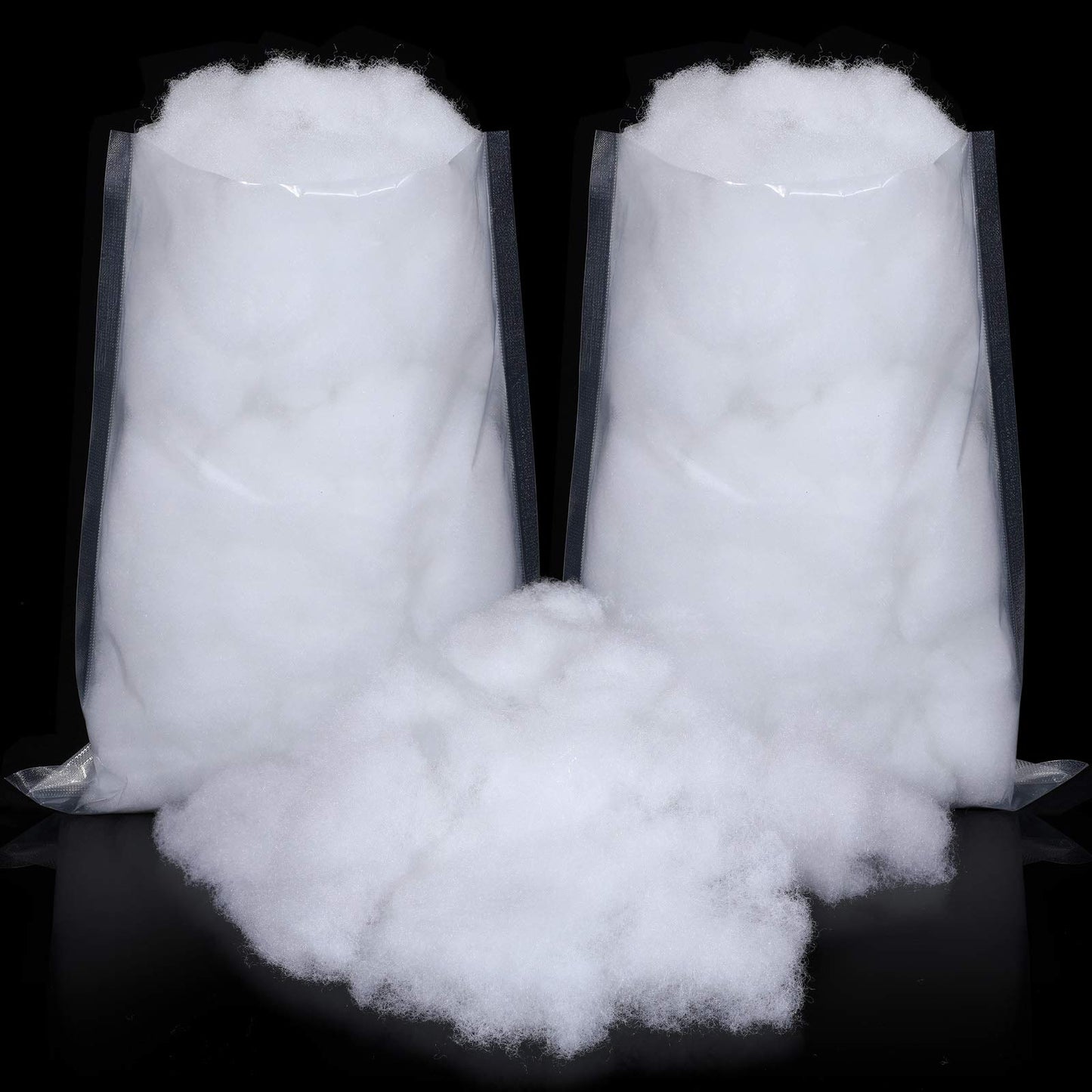 Sumind 2 Bags Fake Snow Decoration Fluffy Artificial Cotton Fiber Fluffy Fake Clouds Soft Blanket for Crafts Mantle Village Christmas Winter Indoor Home Decoration(White)