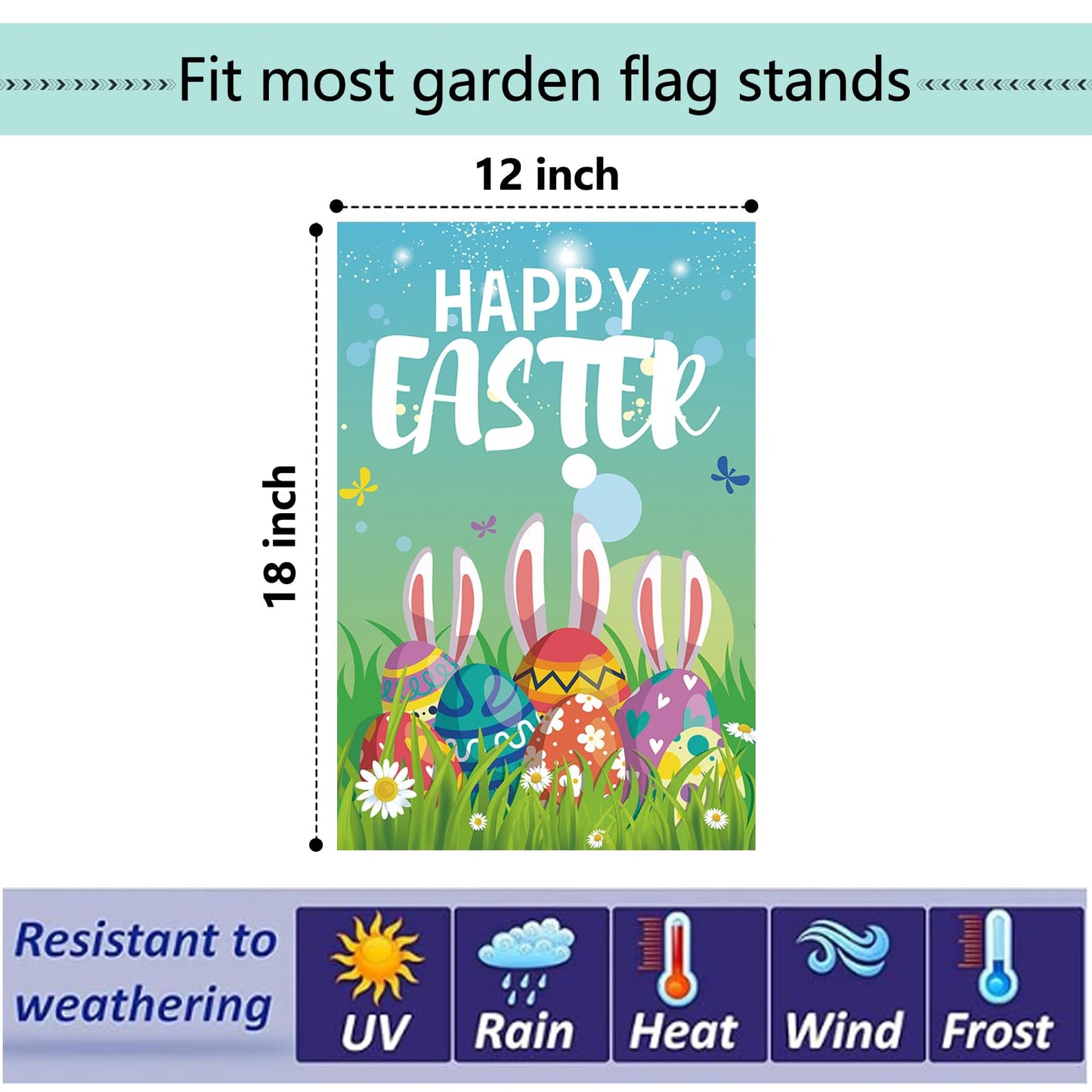 Seasonal Garden Flags Set of 12 Double Sided 12x18 Inch, Small Yard Flags for Outside, Spring Summer Fall Winter & Holiday Outdoor Decor, Halloween Christmas Easter Decorations for All Seasons