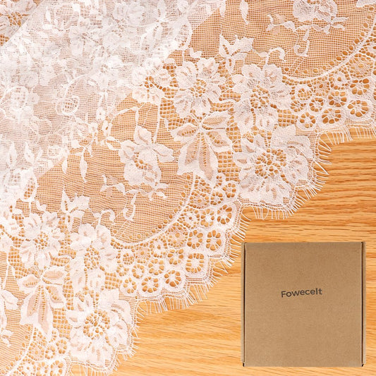 White Lace Tablecloth 60 × 120 Inch for Rustic Boho Wedding Bridal Shower Party Decoration, Classy Rectangle Overlay Long Vintage Embroidered Reception Table Cloth Decor