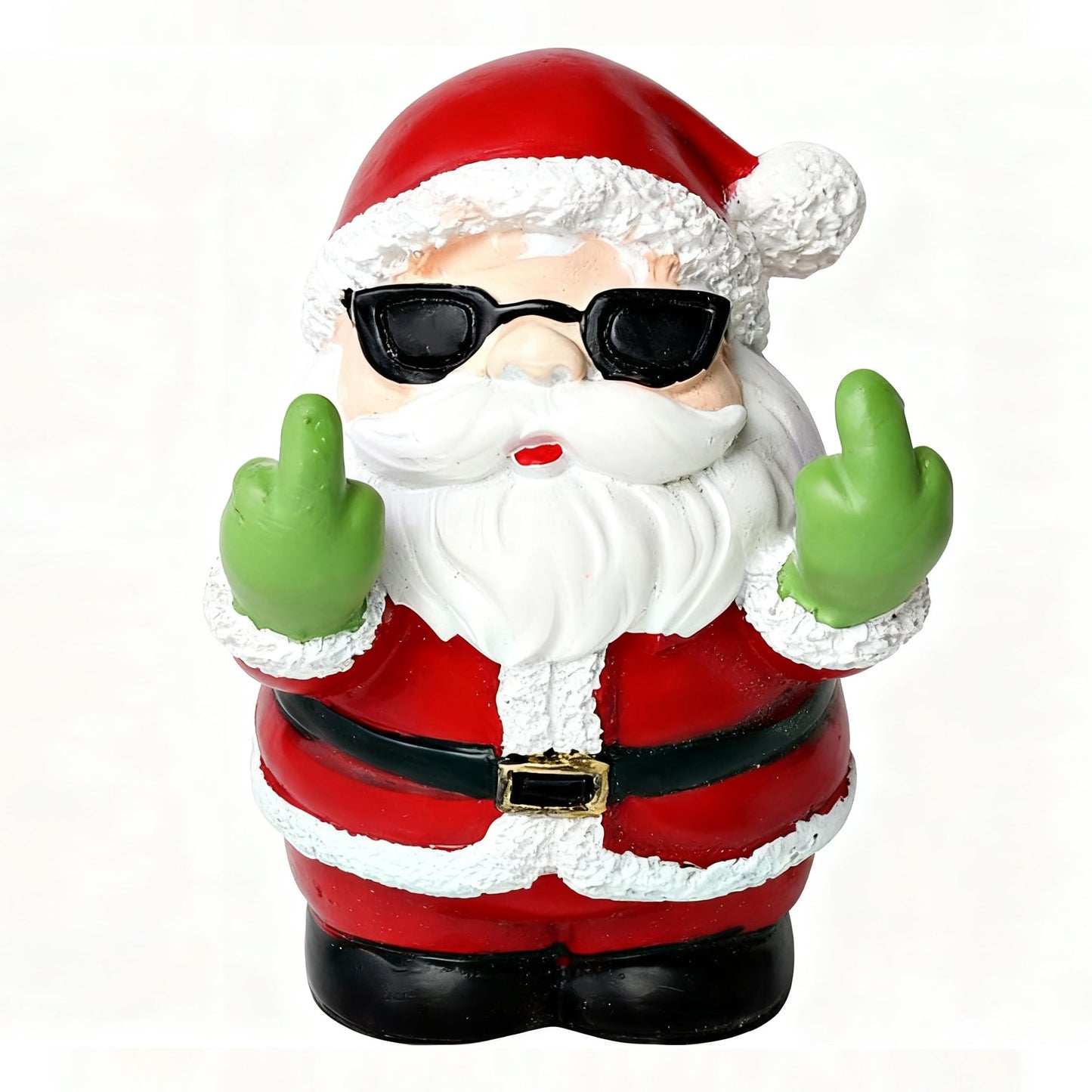 Daisylily Funny Santa Snowman Statue Figurine Christmas Decor, Naughty Xmas New Year's Gifts for Desk Shelf Ornaments - Santa