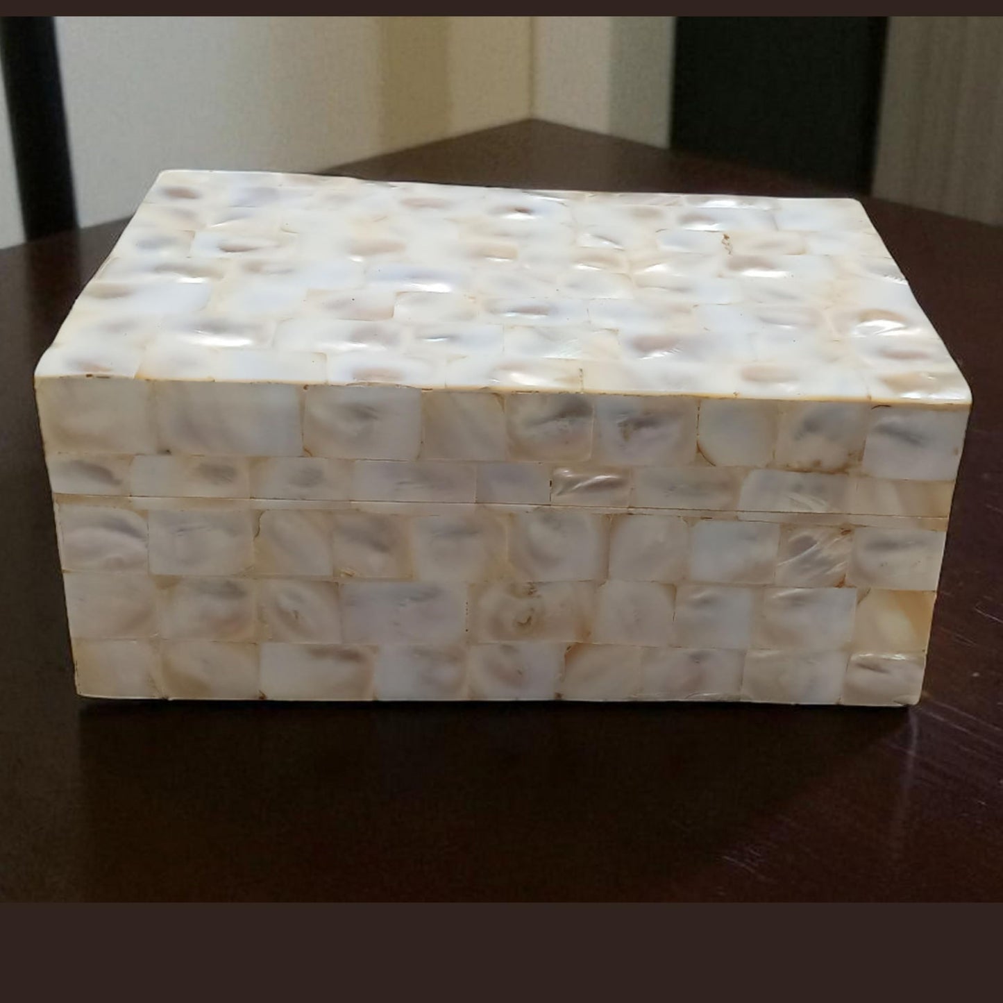 White Decorative Wooden Box | Unique Handcrafted Shiny Jewelry Storage Box | Elegant Keepsake Organizer for Home Décor | 6X4X2.5"Inch Great Birthday Gift, Wedding Gift & Special Occasion Present