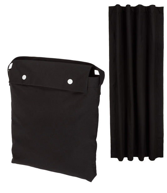Amazon Basics Portable Blackout Curtain Shade with Suction Cups, Noise Reducing, Energy Saving, 50" W x 78"L, Black, 1-Pack