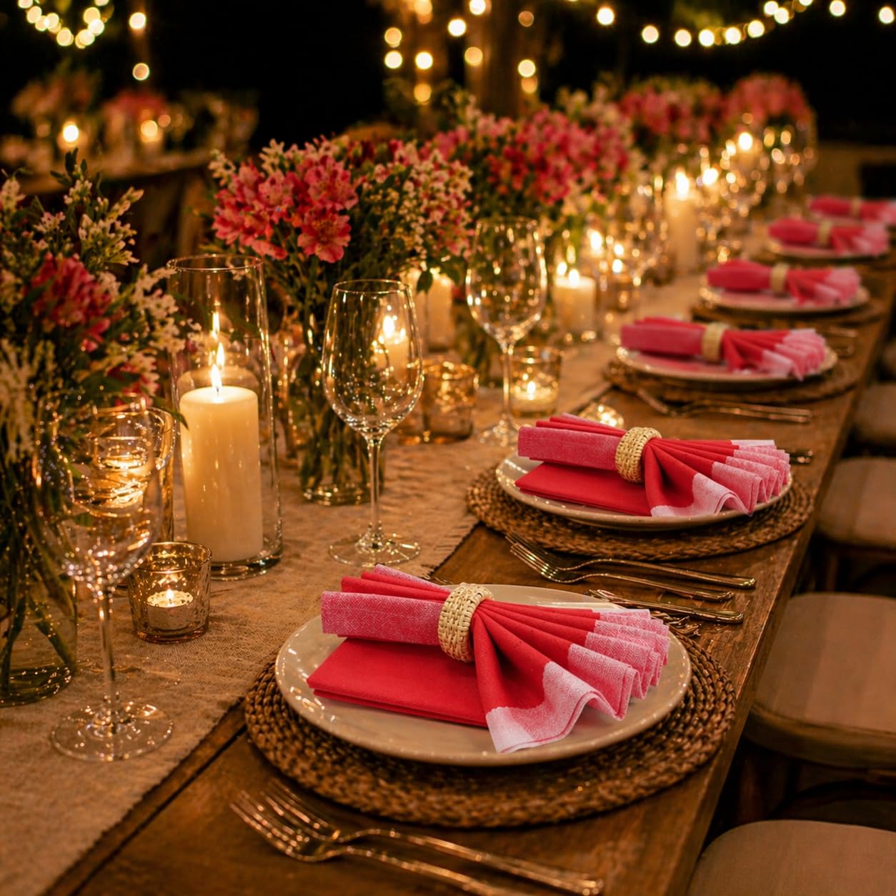 Homidate Cloth Dinner Napkins – Machine Washable Reusable Fabric Napkins for Weddings, Parties & Table Decorations