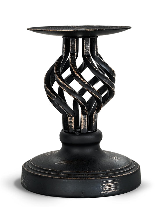 Candlestick Holders - Candle Holders Decorative LHQOO Metal Vintage Candle Holder with Non-Slip Base, Available for Home Decor, Wedding, Dinning, Party, Anniversary (Small Size)