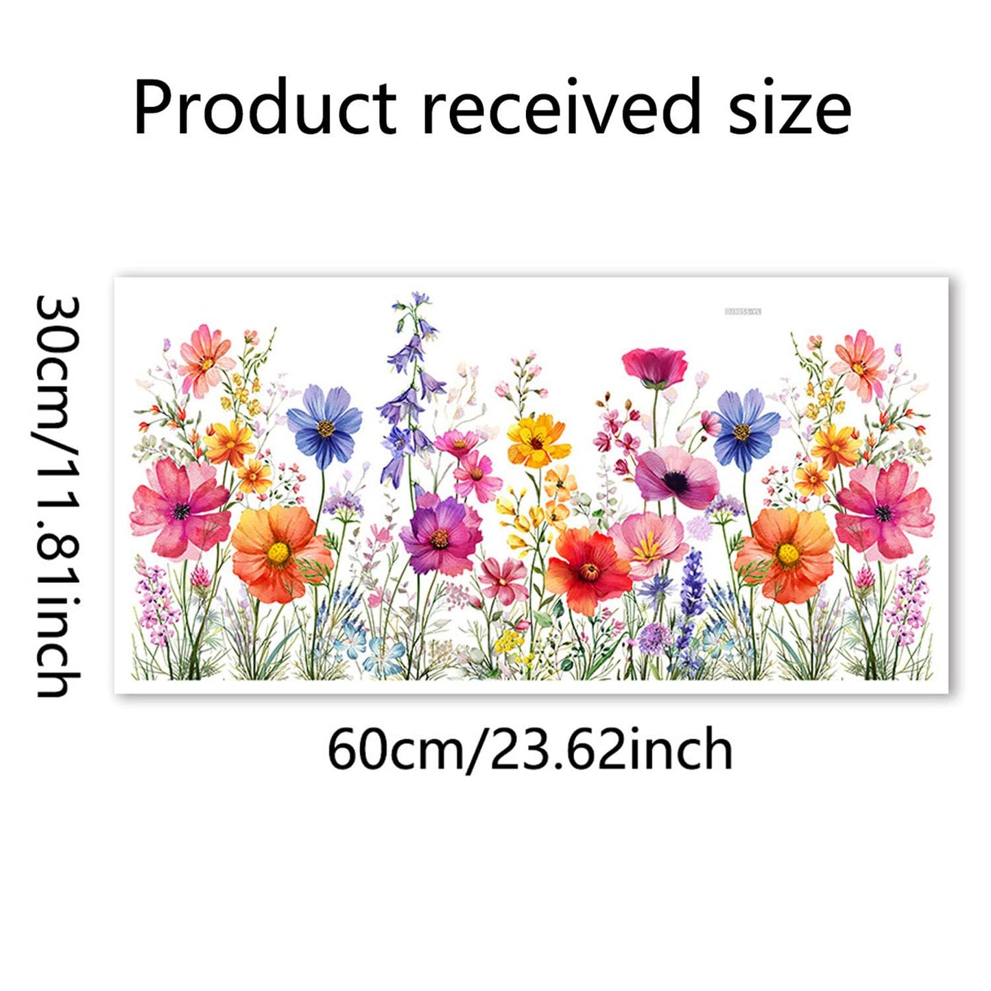 LOONELO Flower Garden Window Stickers, Wildflower Grass Door Decals, Lily Peony Poppy Floral Window Clings for Bedroom Living Room TV Office Decor Home Decoration