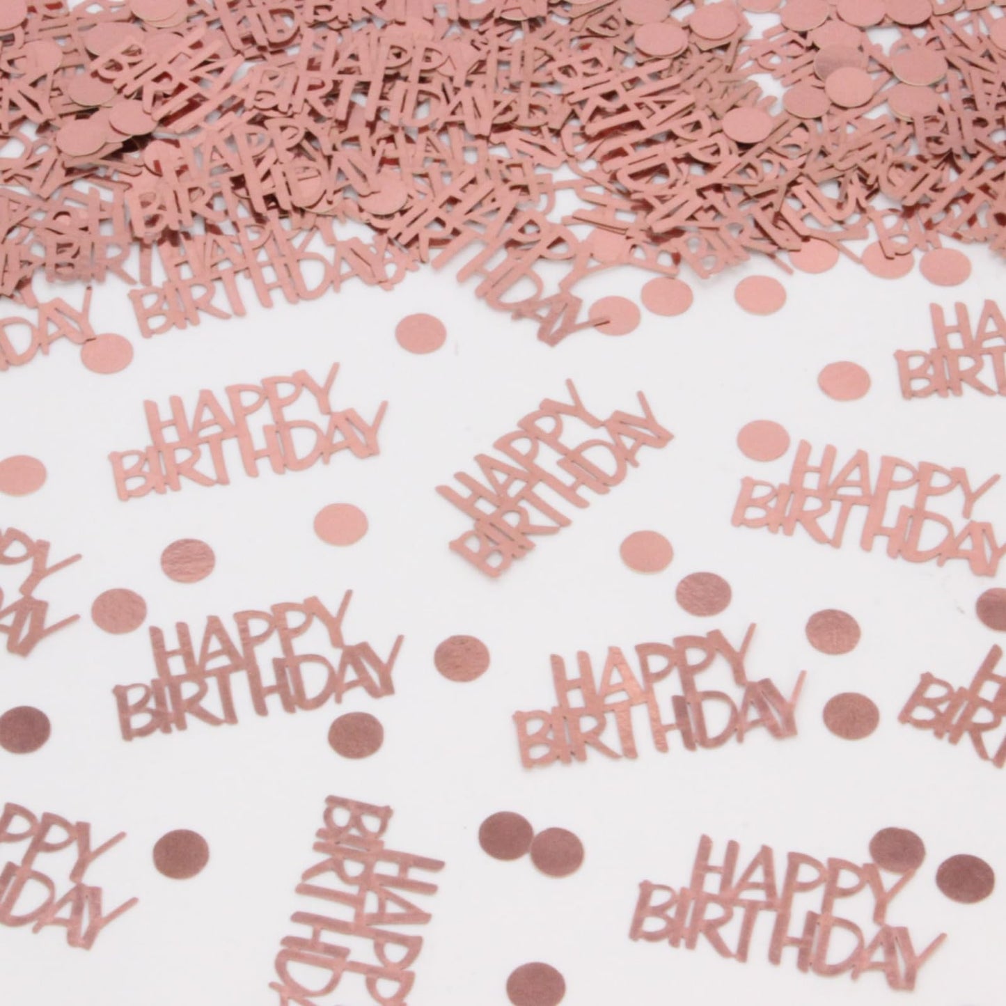 Blopee Rose Gold Birthday Confetti - 270 PCS Glitter Happy Birthday Decorations for Table