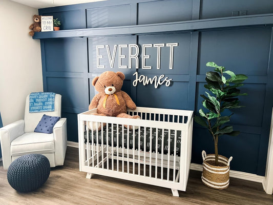 Personalized Name Sign for Nursery - Custom Wooden Name Signs for Kids Room, Personalized Nursery Name Sign - Perfect Baby Decor, Wall Name Decoration & Wedding signs, Family Name Signs