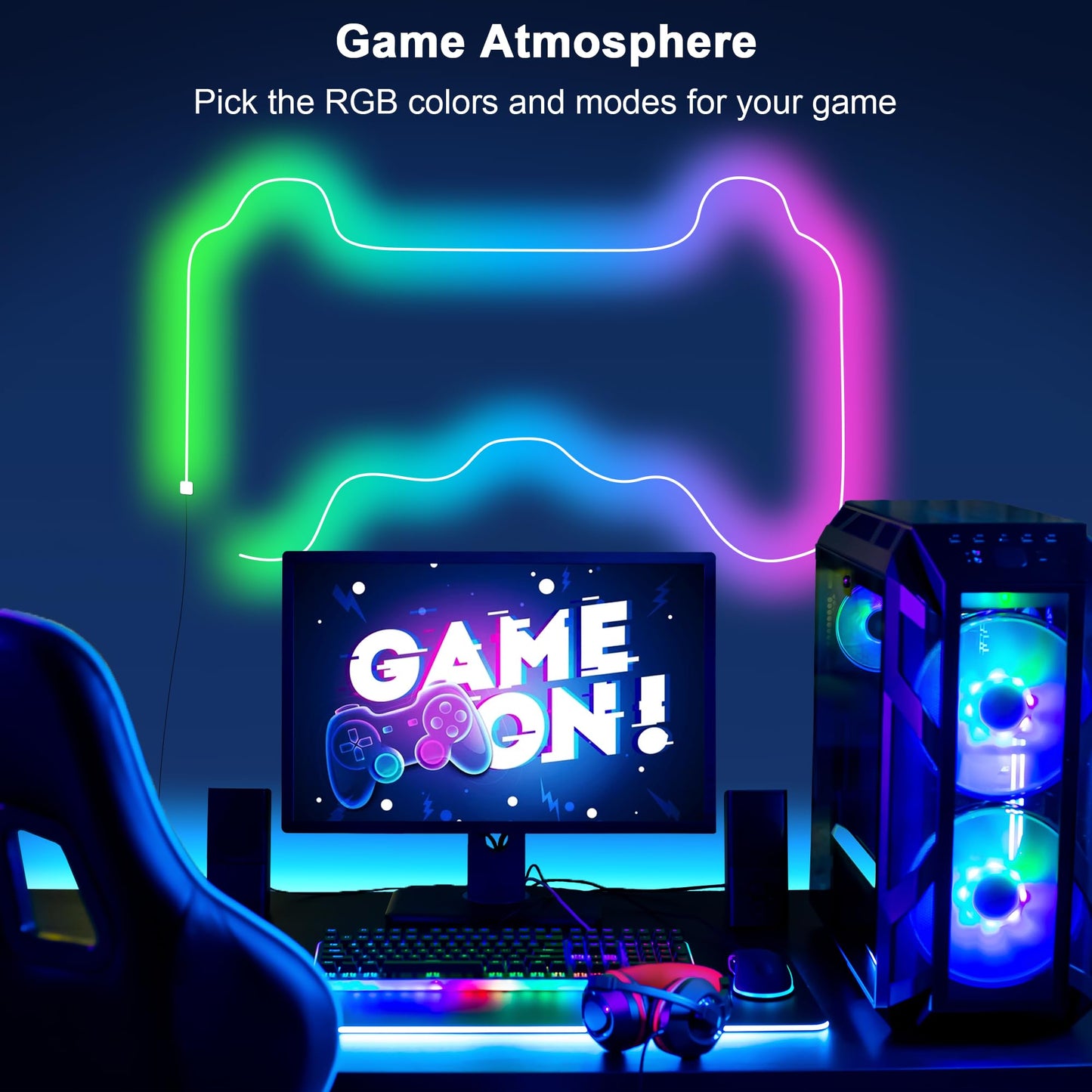 Cozylady RGB Neon LED Rope Lights, Waterproof Bluetooth APP Remote Control Music Sync Strip Lights, 24V Flexible DIY Silicone Light for Bedroom Home Indoor Outdoor Decor (7.5M/25Ft)