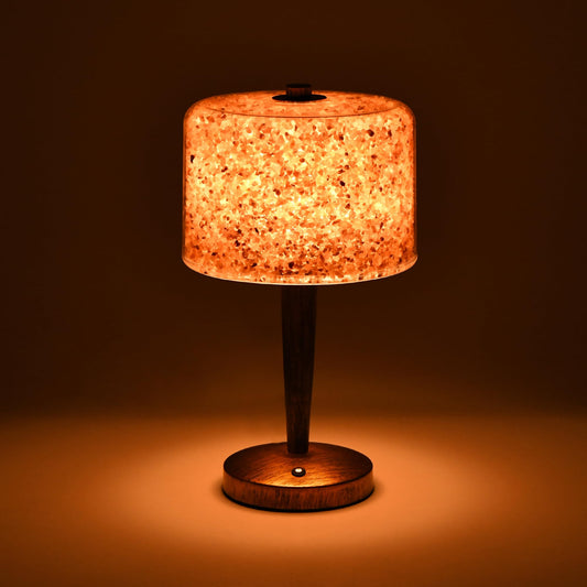 azhongxus Salt lamp with Touch dimmer Control USB Himalayan Salt lamp Natural Rock lamp high Transparency PC lampshade (excluding USB Adapter)