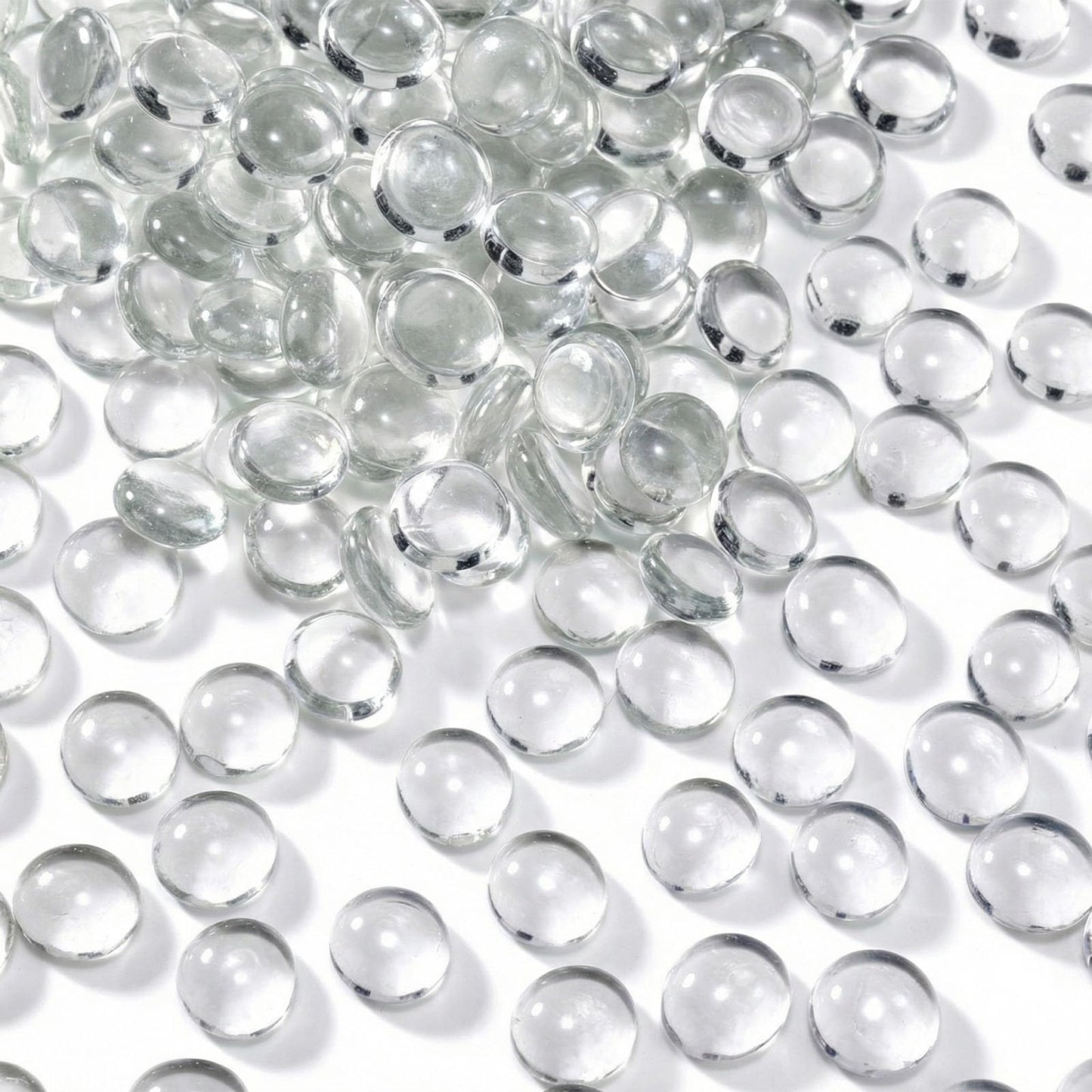 DomeStar 5Lb Flat Glass Marbles, Vase Filler, Glass Pebbles Marbles Bulk for Aquarium Table Scatters Decor