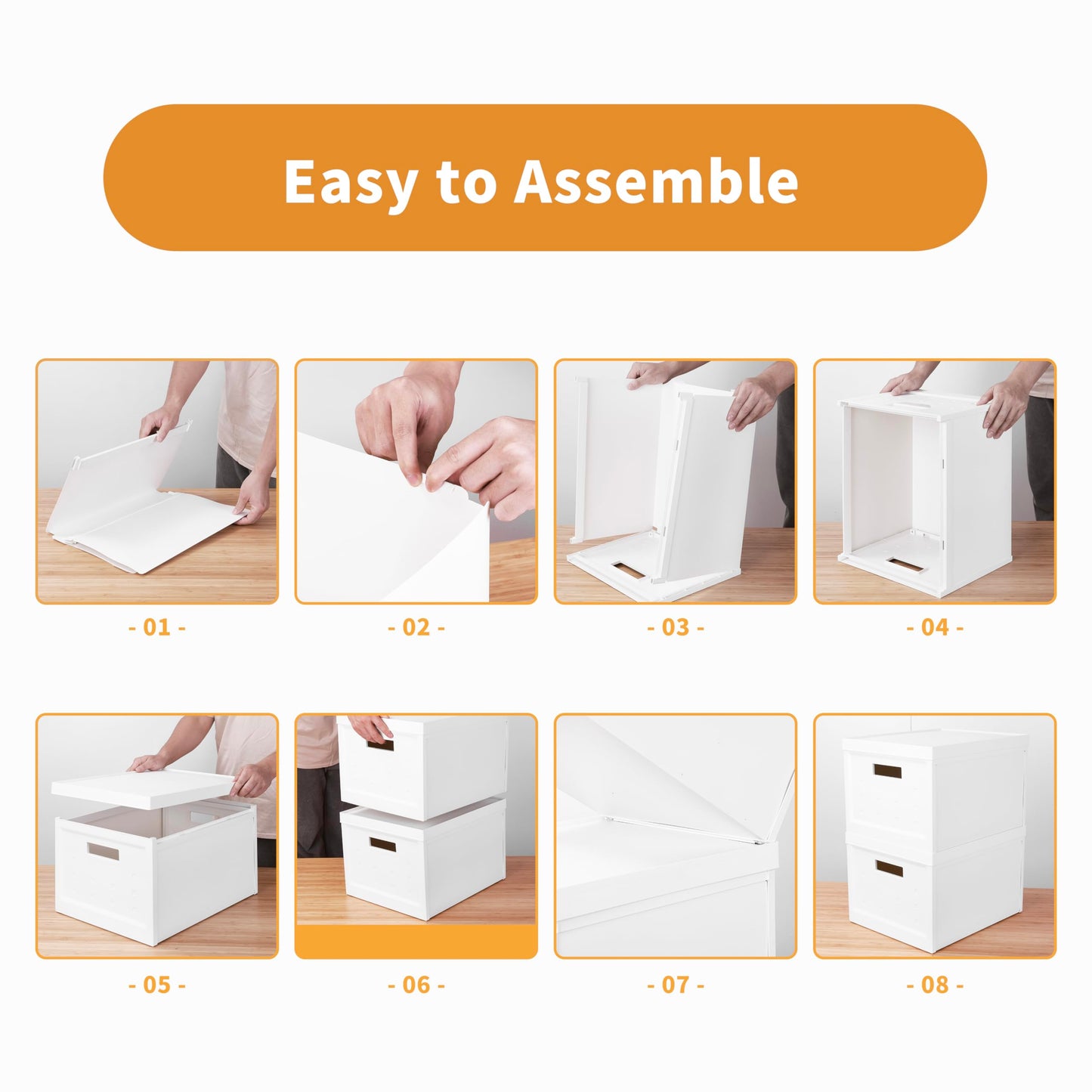 Seseno File Organizer File Box with Lid, Universal Hanging File Organizer, Letter/Legal Size File Folder Box, 2 Pack Plastic Office Document Filing Storage Bin
