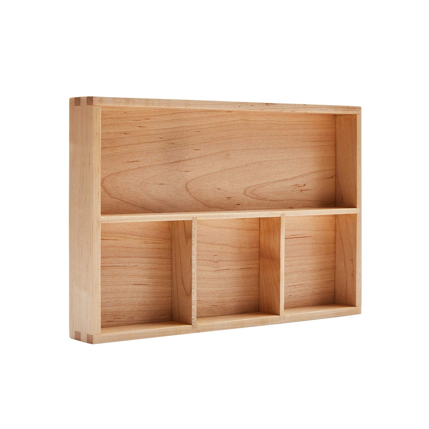 pandapark Wood Organizer Tray,Black Walnut,Desk & Drawer Storage Box (Maple Master)