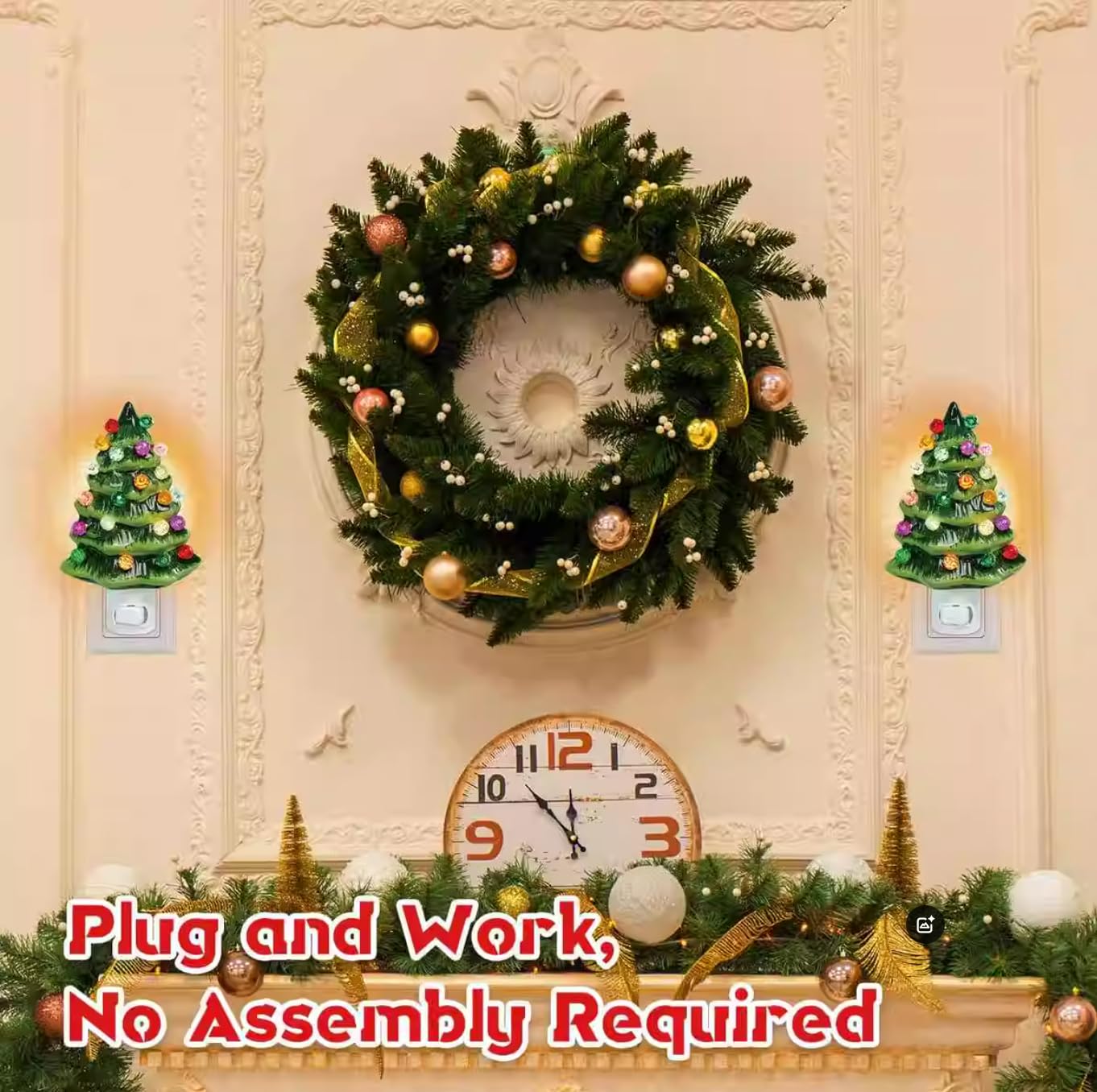 Christmas Tree NightLight, Plug in Christmas Tree with Lights Christmas Decor, Christmas Decorations Indoor Accessories